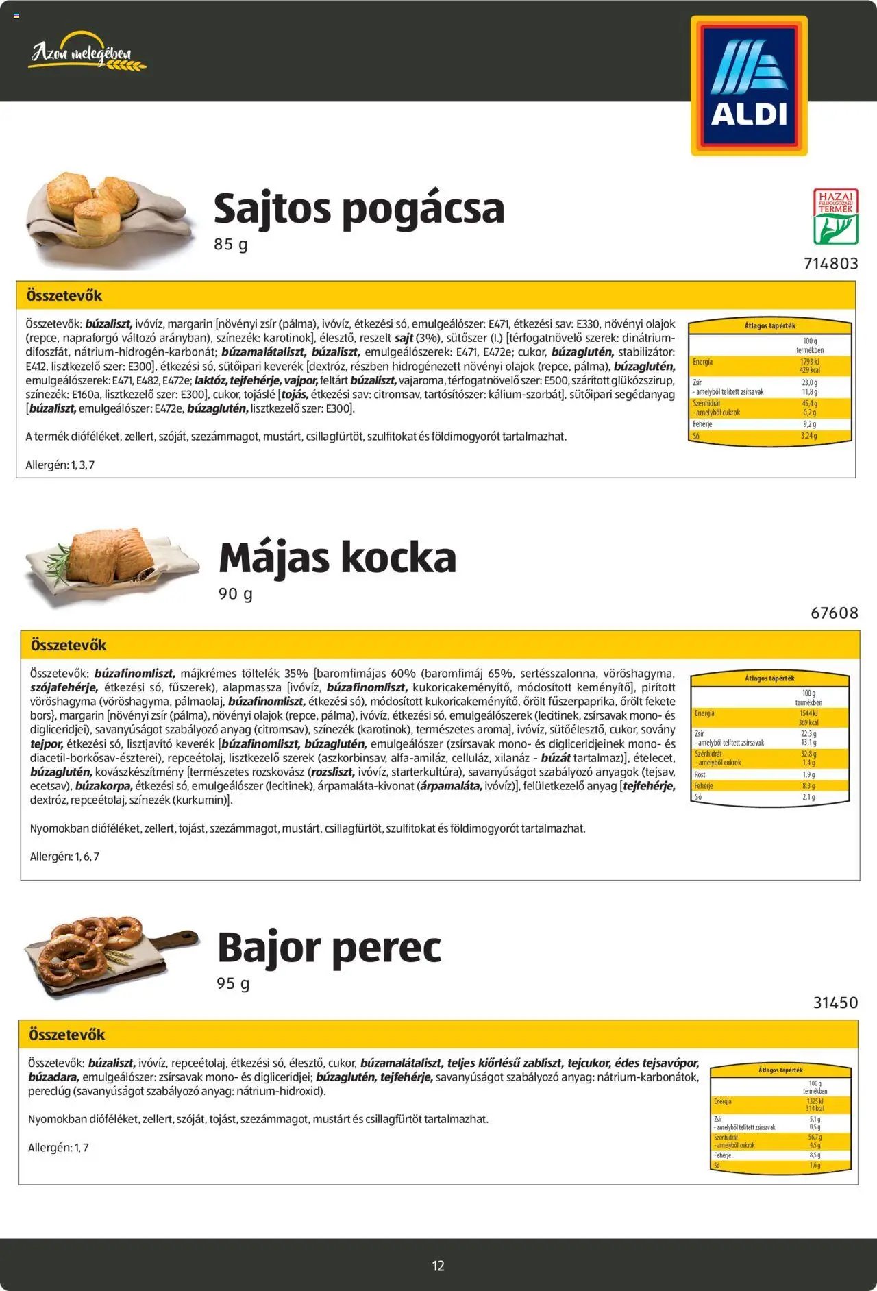 Aldi újság 2024.08.26. Pékáruk katalógus (2024-08-26)