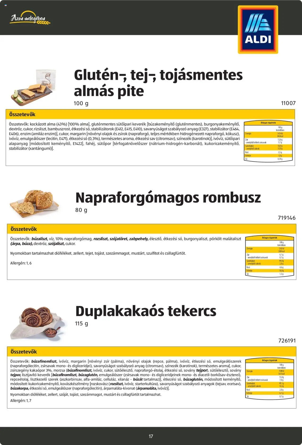 Aldi újság 2024.08.26. Pékáruk katalógus (2024-08-26)