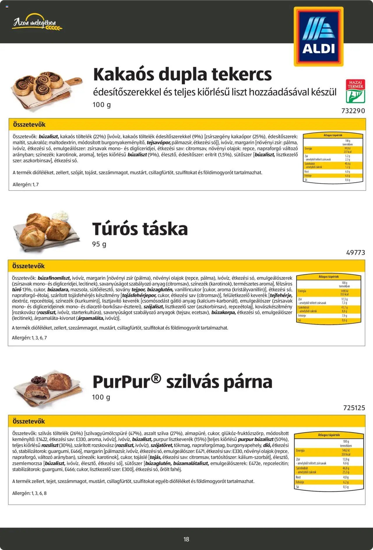 Aldi újság 2024.08.26. Pékáruk katalógus (2024-08-26)