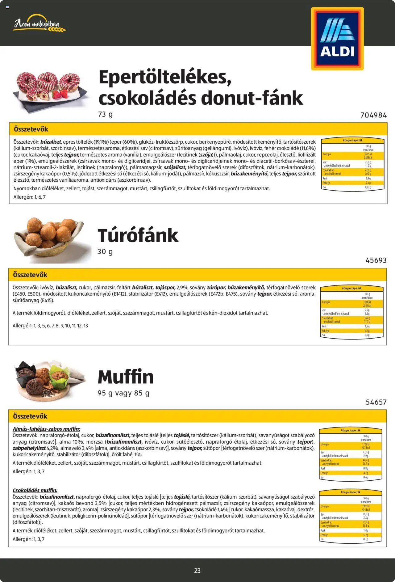 Aldi újság 2024.08.26. Pékáruk katalógus (2024-08-26)