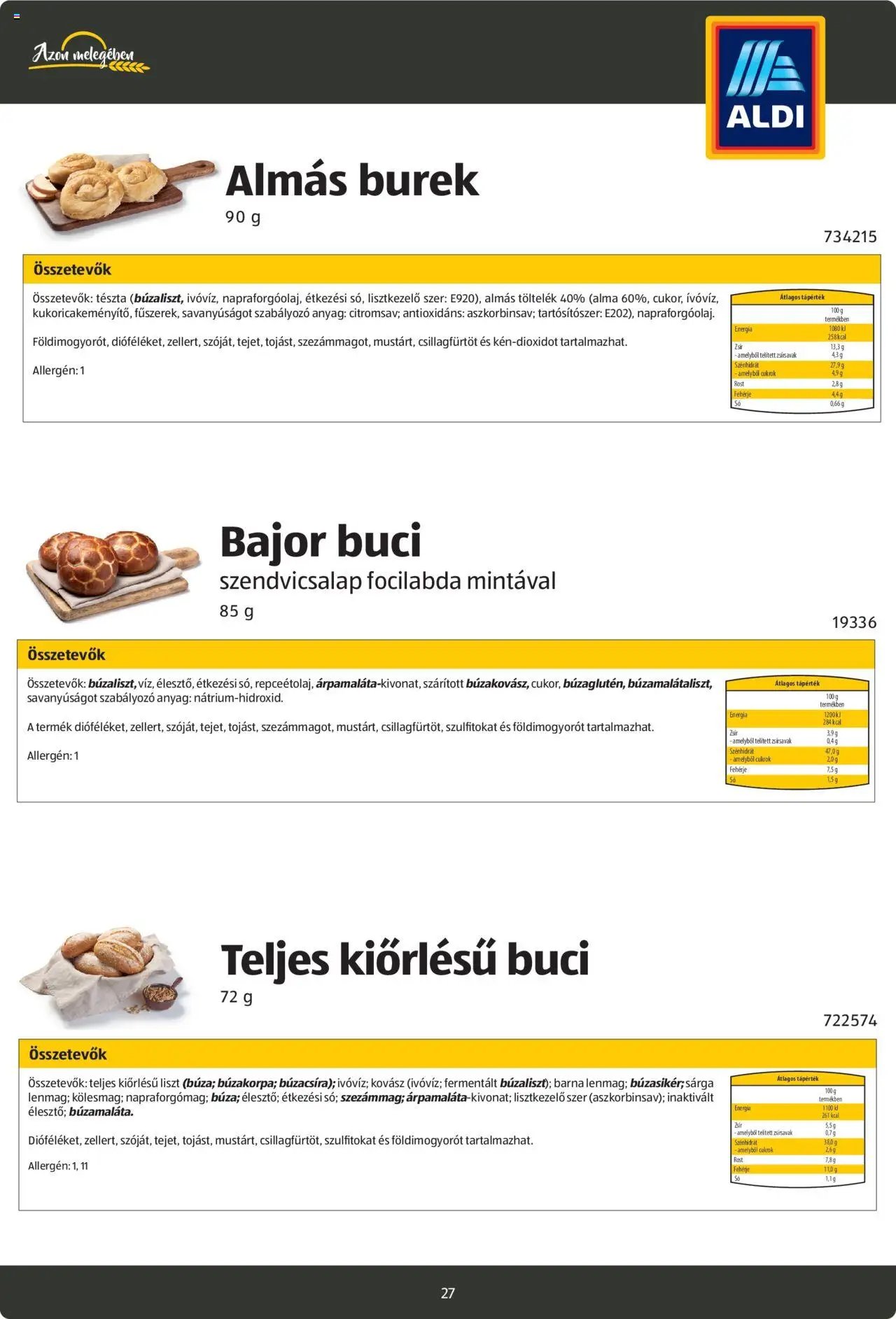 Aldi újság 2024.08.26. Pékáruk katalógus (2024-08-26)