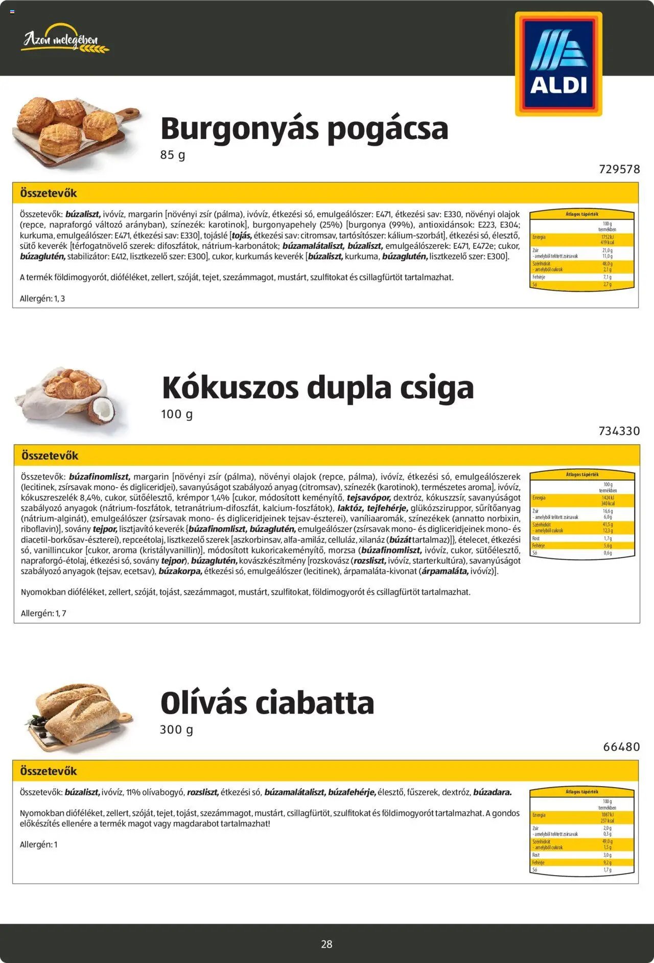 Aldi újság 2024.08.26. Pékáruk katalógus (2024-08-26)