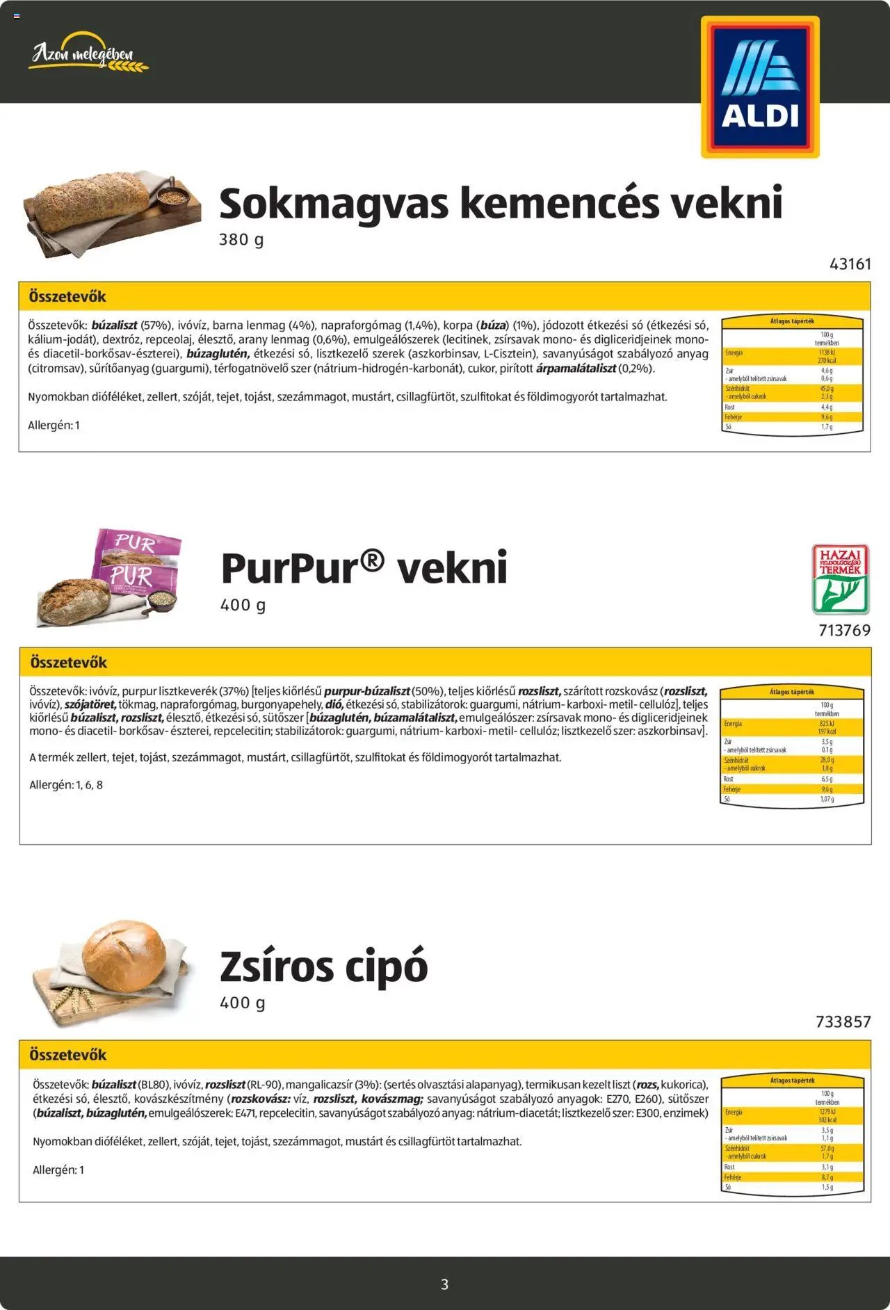 Aldi újság 2024.08.26. Pékáruk katalógus (2024-08-26)