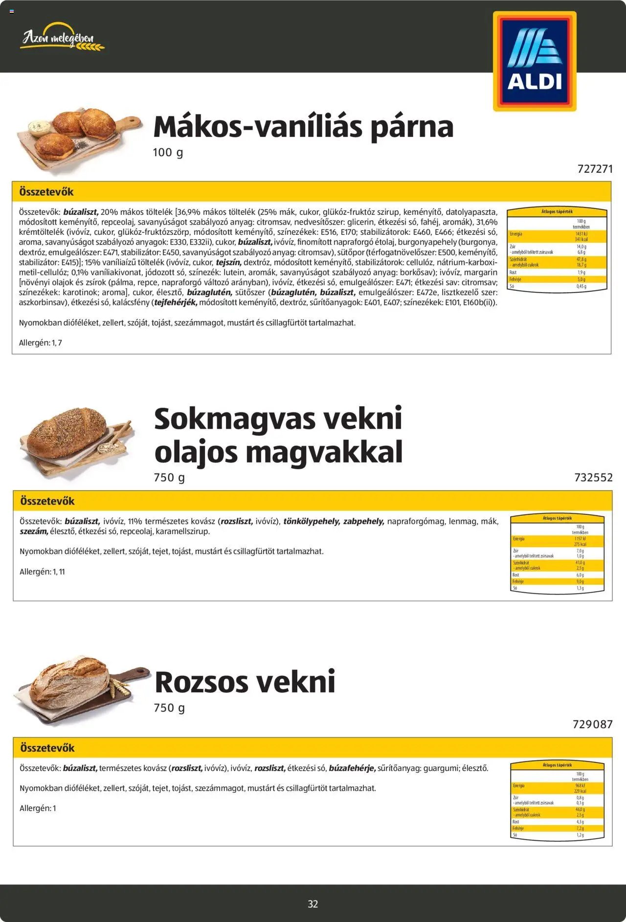 Aldi újság 2024.08.26. Pékáruk katalógus (2024-08-26)