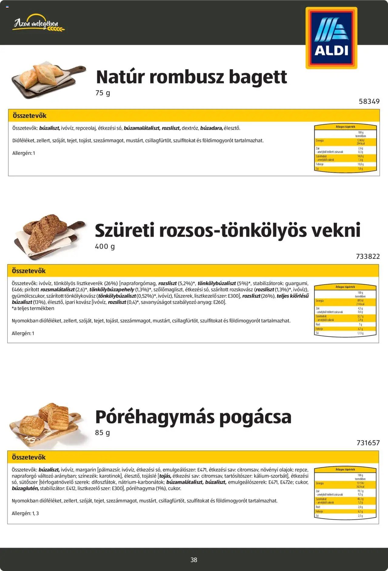 Aldi újság 2024.08.26. Pékáruk katalógus (2024-08-26)