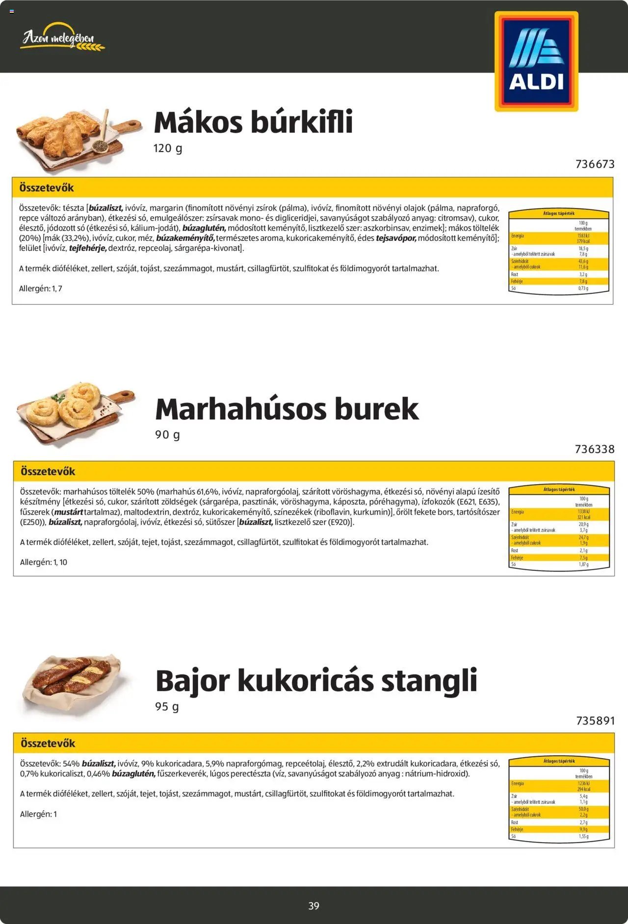 Aldi újság 2024.08.26. Pékáruk katalógus (2024-08-26)