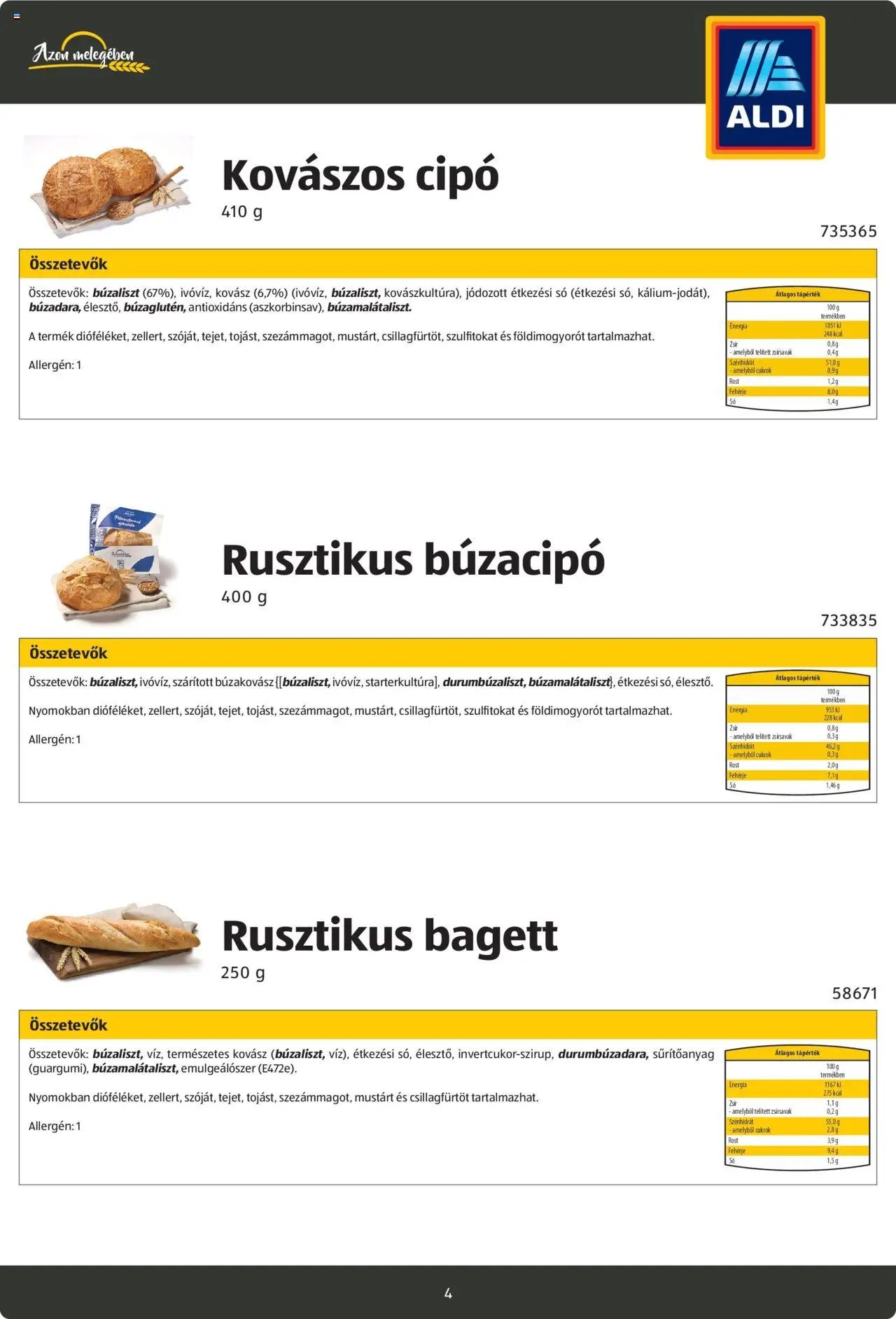 Aldi újság 2024.08.26. Pékáruk katalógus (2024-08-26)