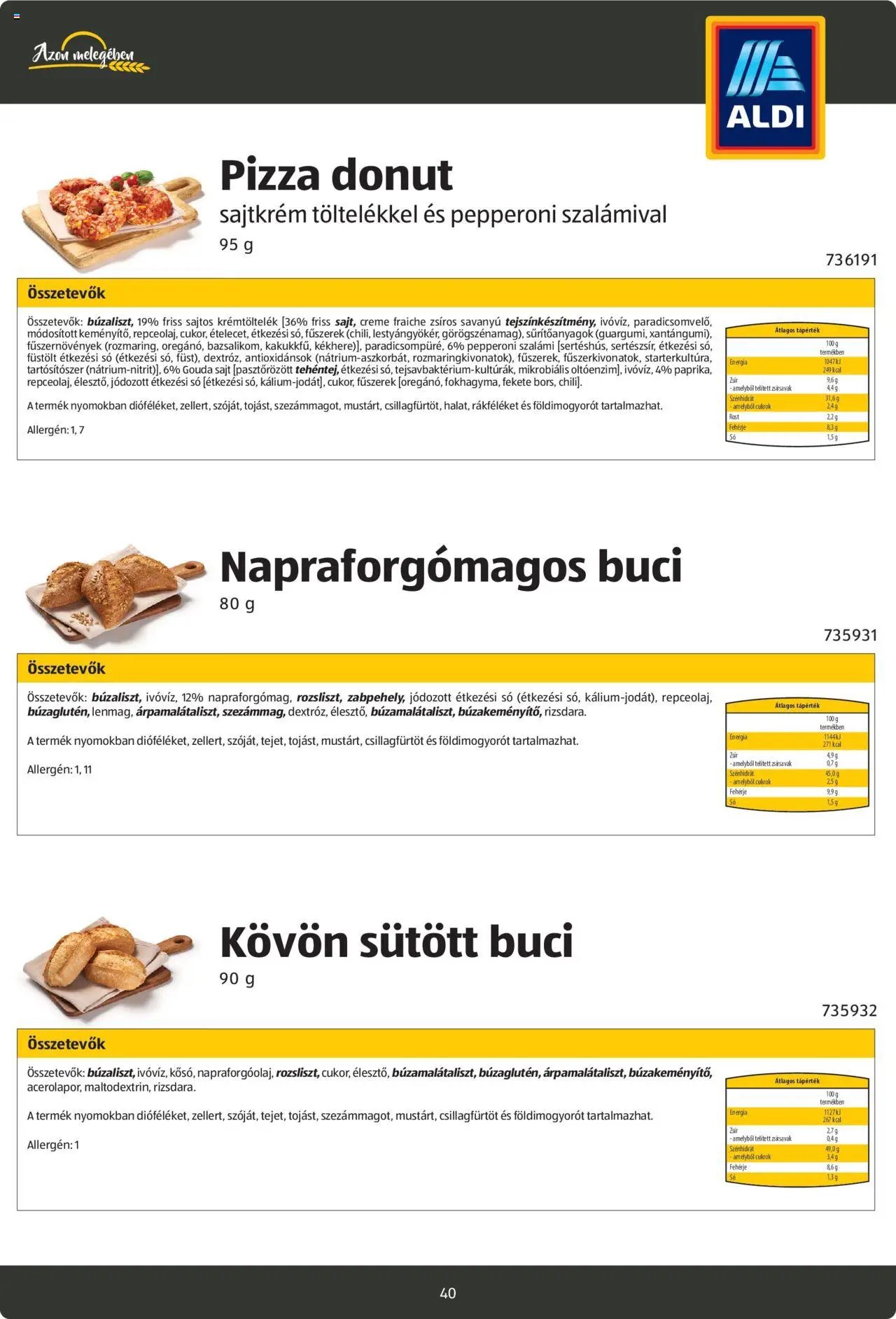 Aldi újság 2024.08.26. Pékáruk katalógus (2024-08-26)