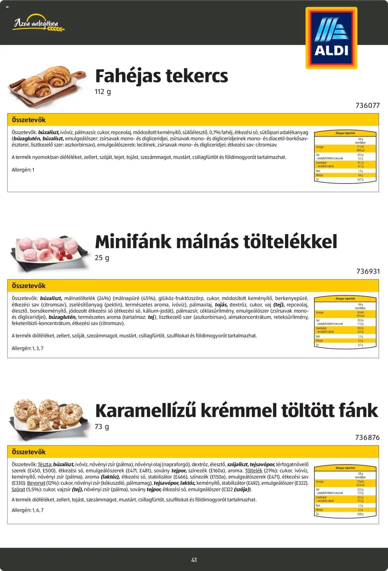 Aldi újság 2024.08.26. Pékáruk katalógus (2024-08-26)