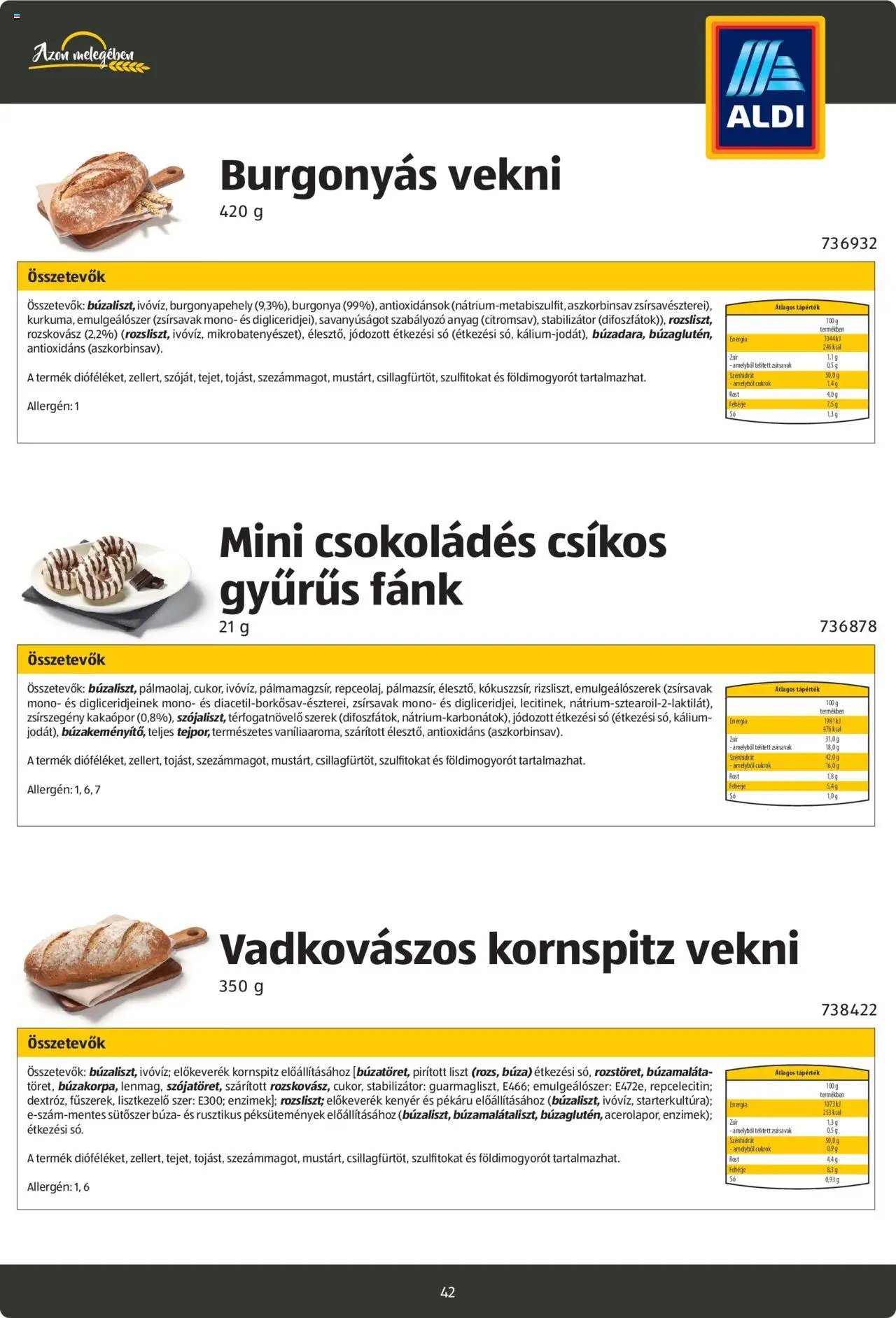 Aldi újság 2024.08.26. Pékáruk katalógus (2024-08-26)