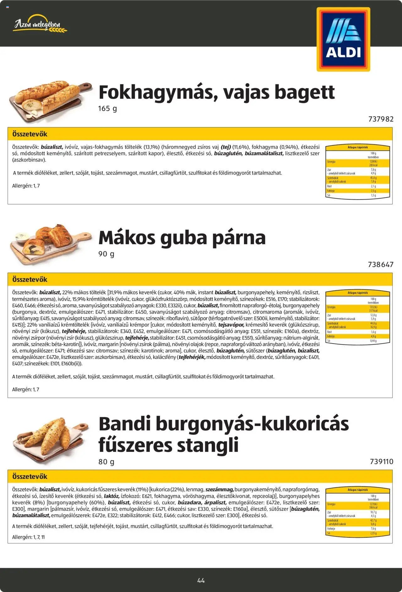 Aldi újság 2024.08.26. Pékáruk katalógus (2024-08-26)