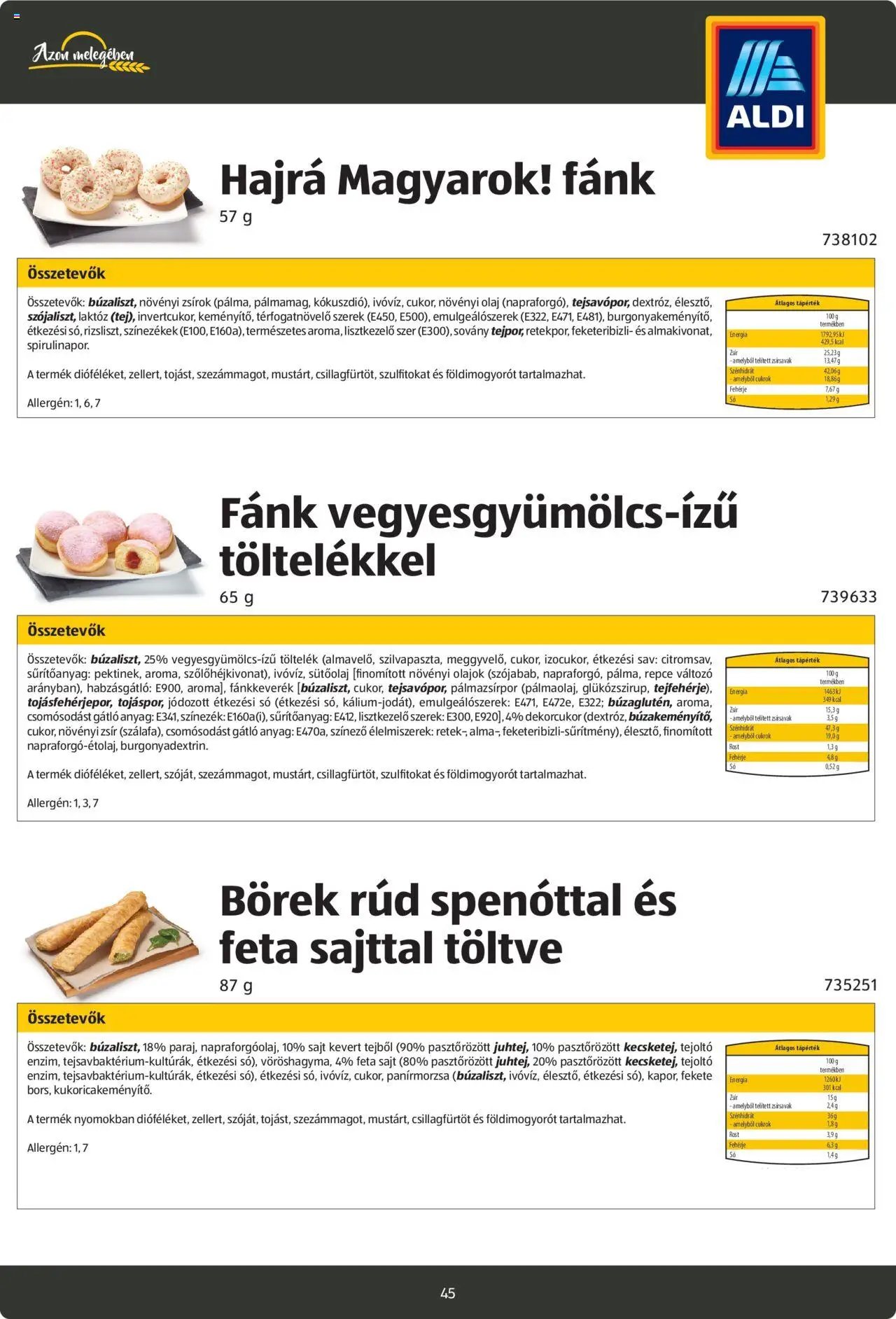 Aldi újság 2024.08.26. Pékáruk katalógus (2024-08-26)