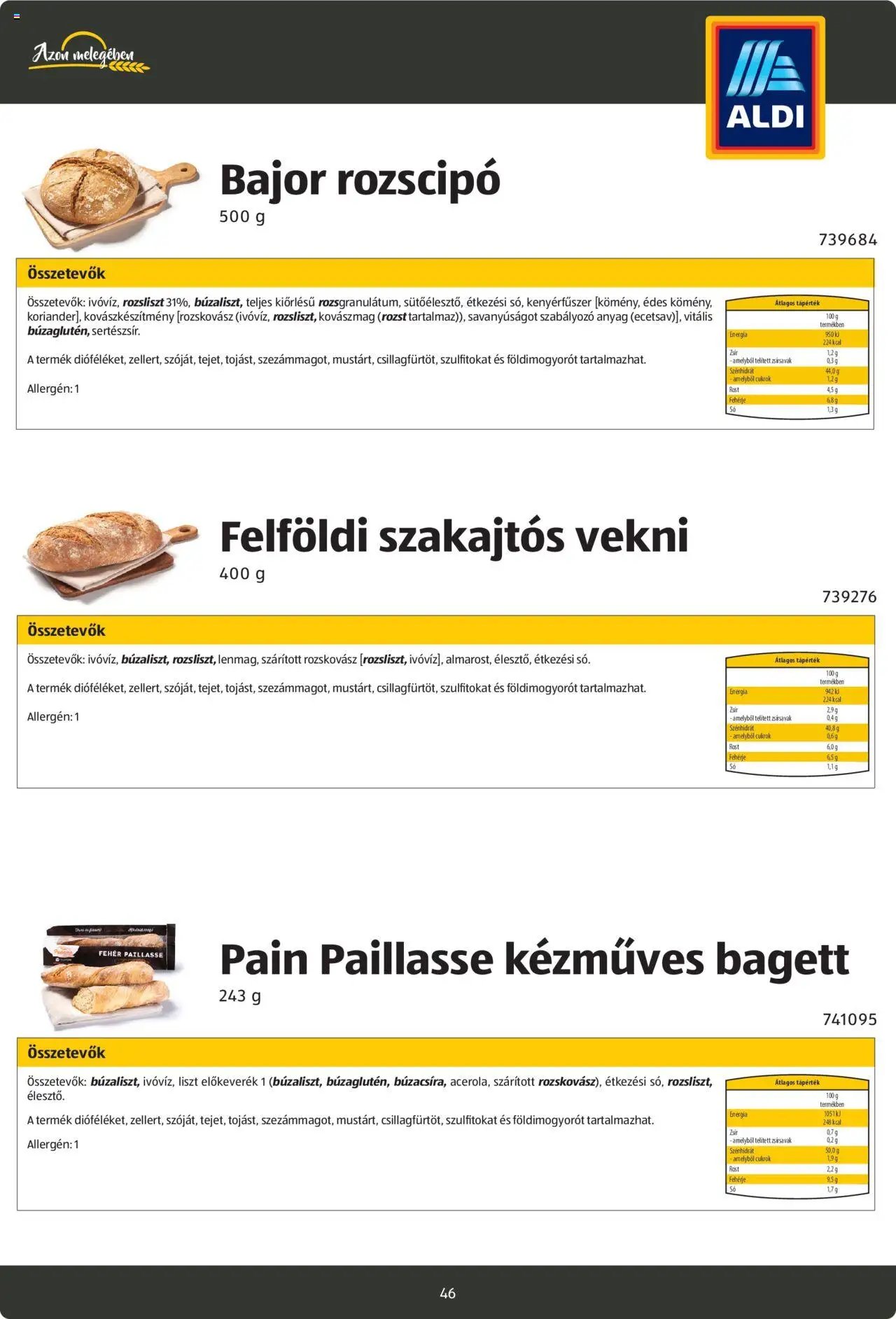 Aldi újság 2024.08.26. Pékáruk katalógus (2024-08-26)