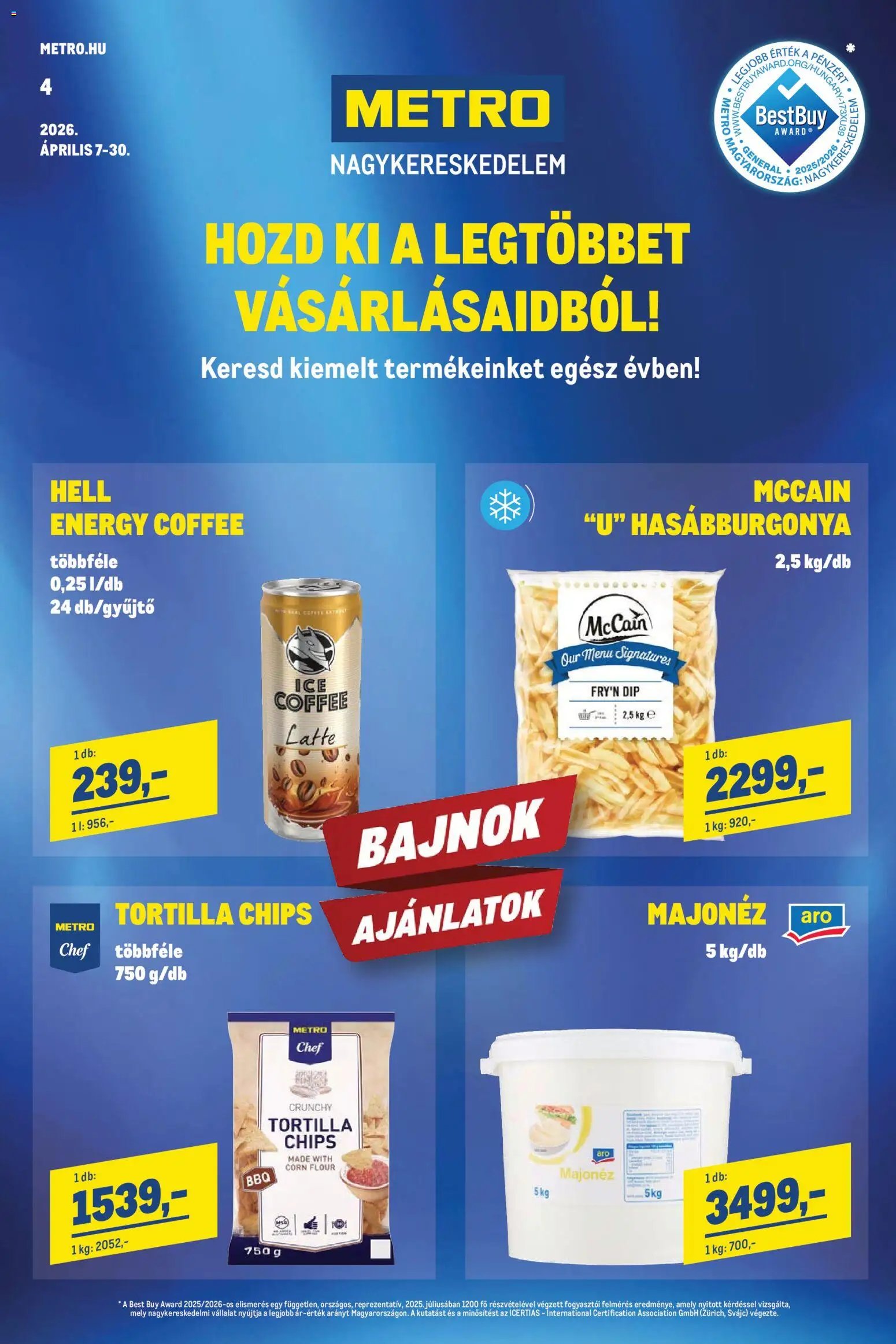 Metro újság 2026.04.07. Metro Élelmiszer és Szezonális katalógus 2026/04 (2026-04-07 - 2026-04-30)