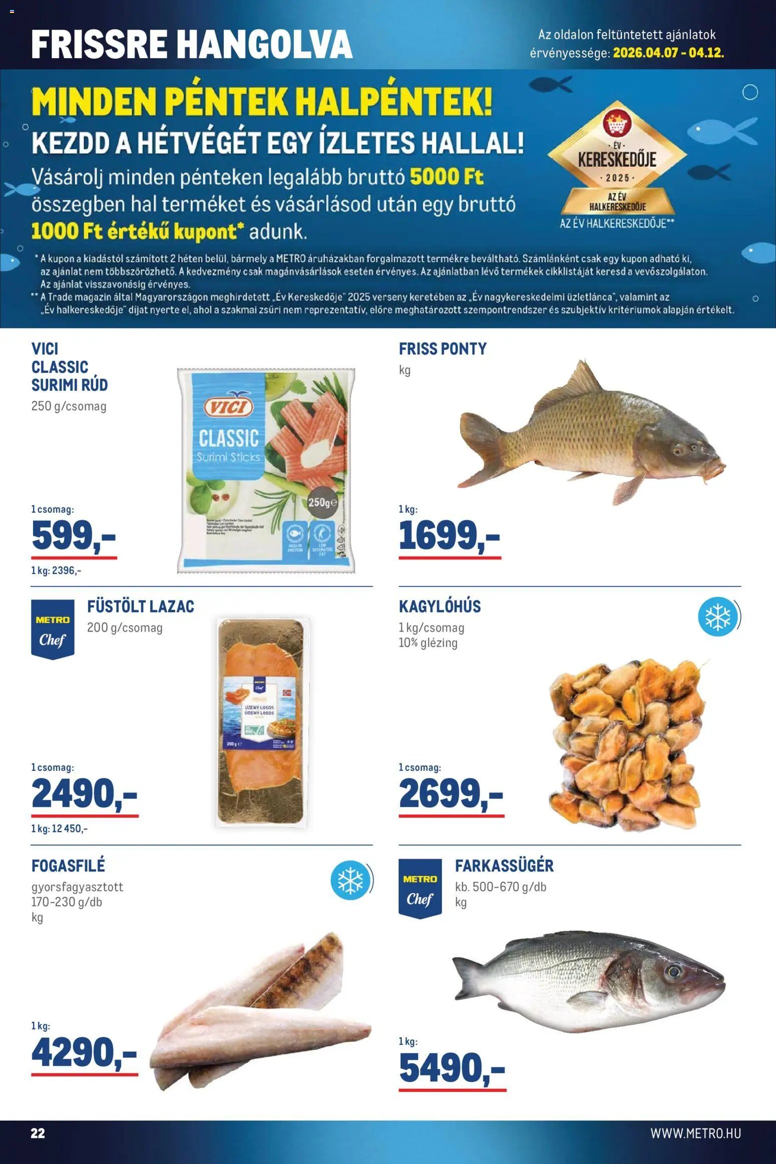 Metro újság 2026.04.07. Metro Élelmiszer és Szezonális katalógus 2026/04 (2026-04-07 - 2026-04-30)