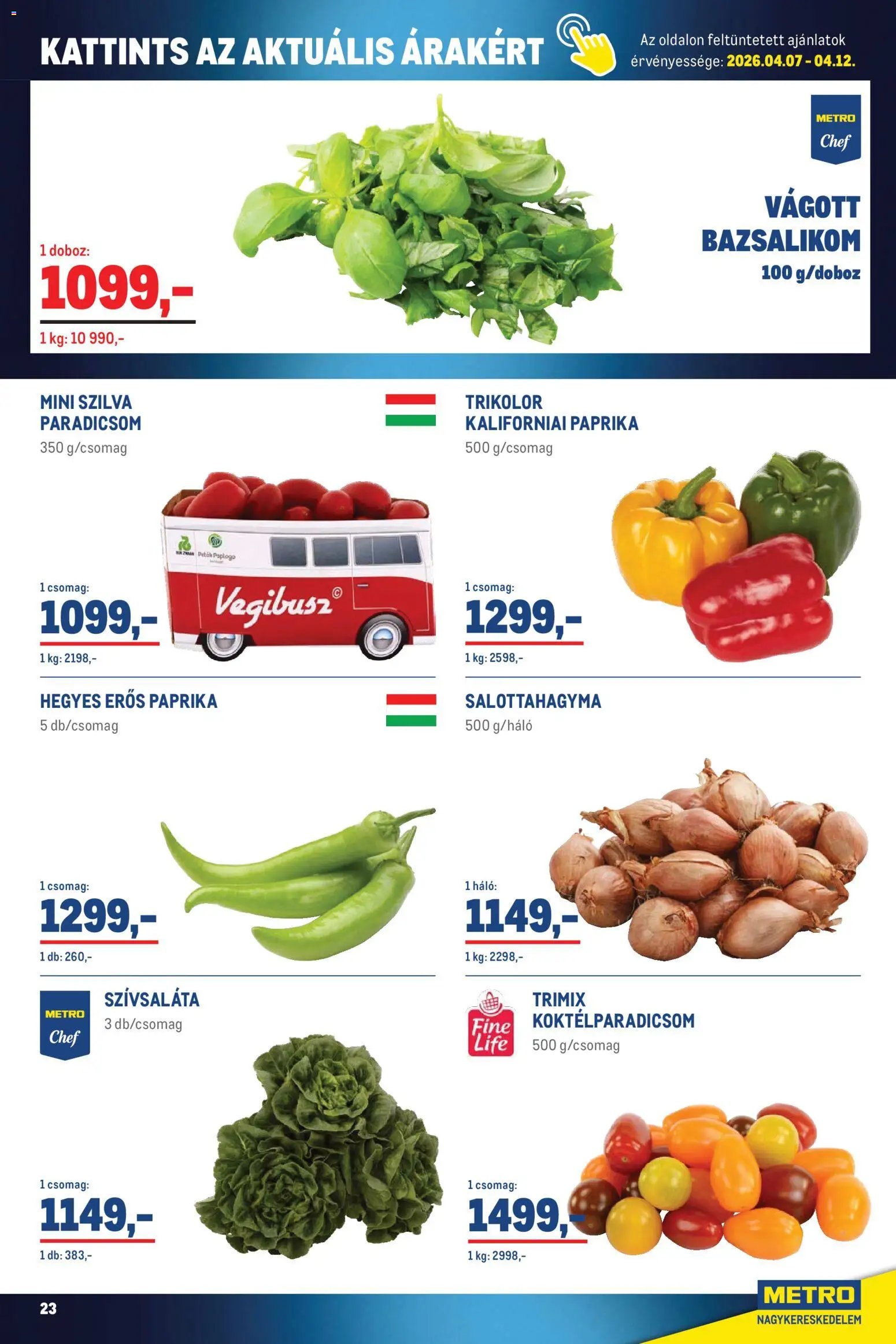 Metro újság 2026.04.07. Metro Élelmiszer és Szezonális katalógus 2026/04 (2026-04-07 - 2026-04-30)