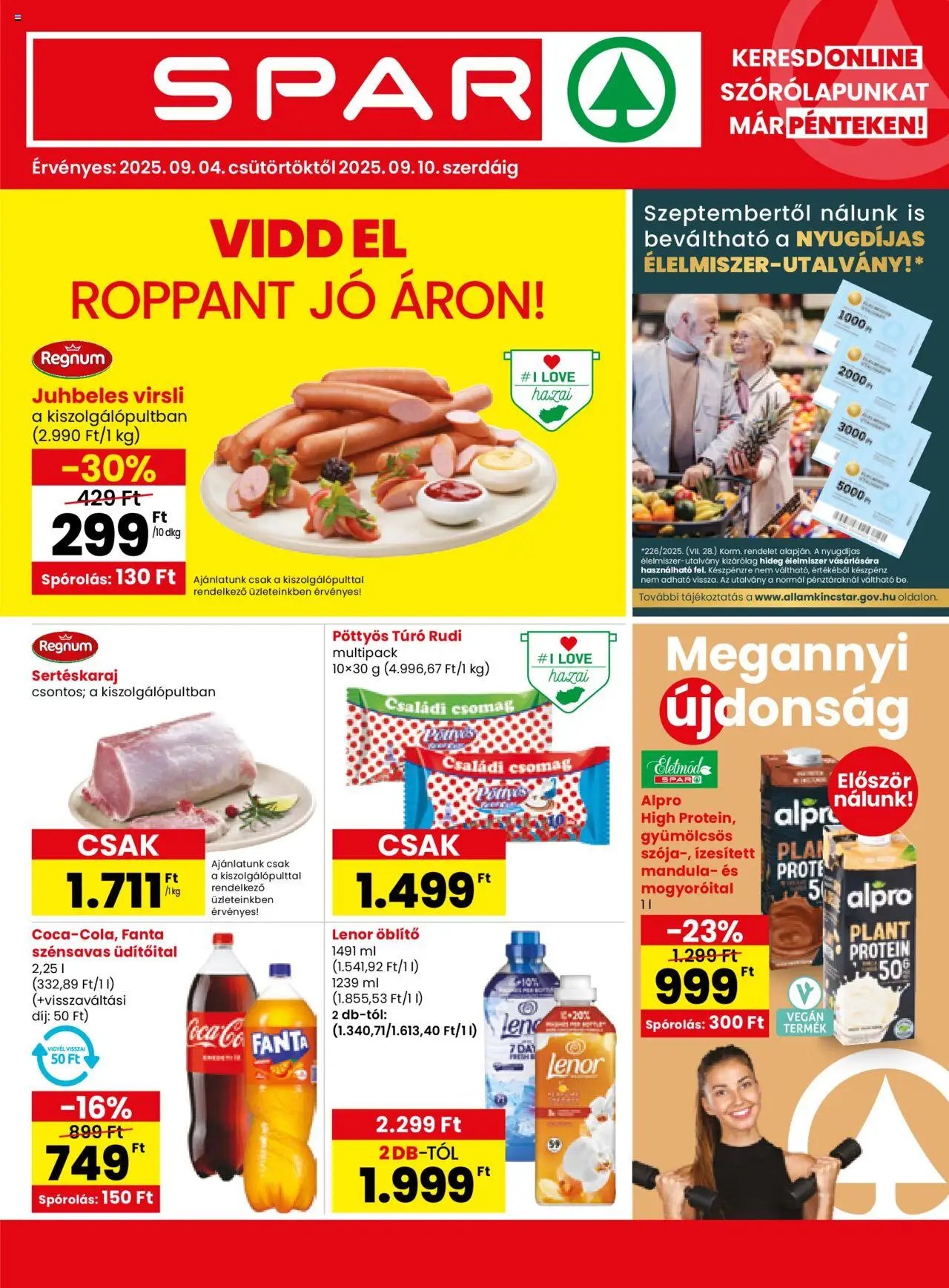 Spar újság 2025.09.04. Akciós újság Spar (2025-09-04 - 2025-09-10)