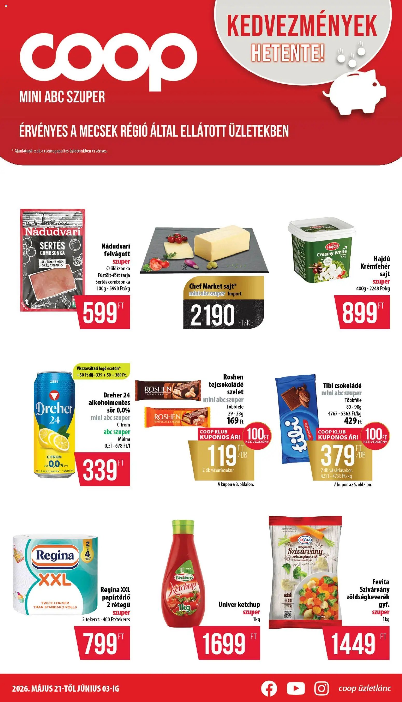 COOP újság 2026.05.21. COOP - Mini & Abc & Szuper / Mecsek (2026-05-21 - 2026-06-03)