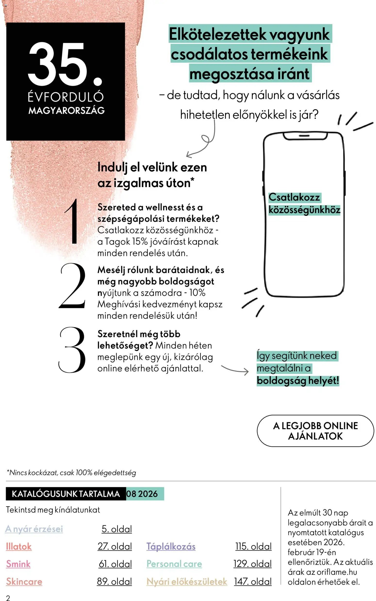 Oriflame újság 2026.05.27. Oriflame katalógus 2026/08 (2026-05-27 - 2026-06-16)