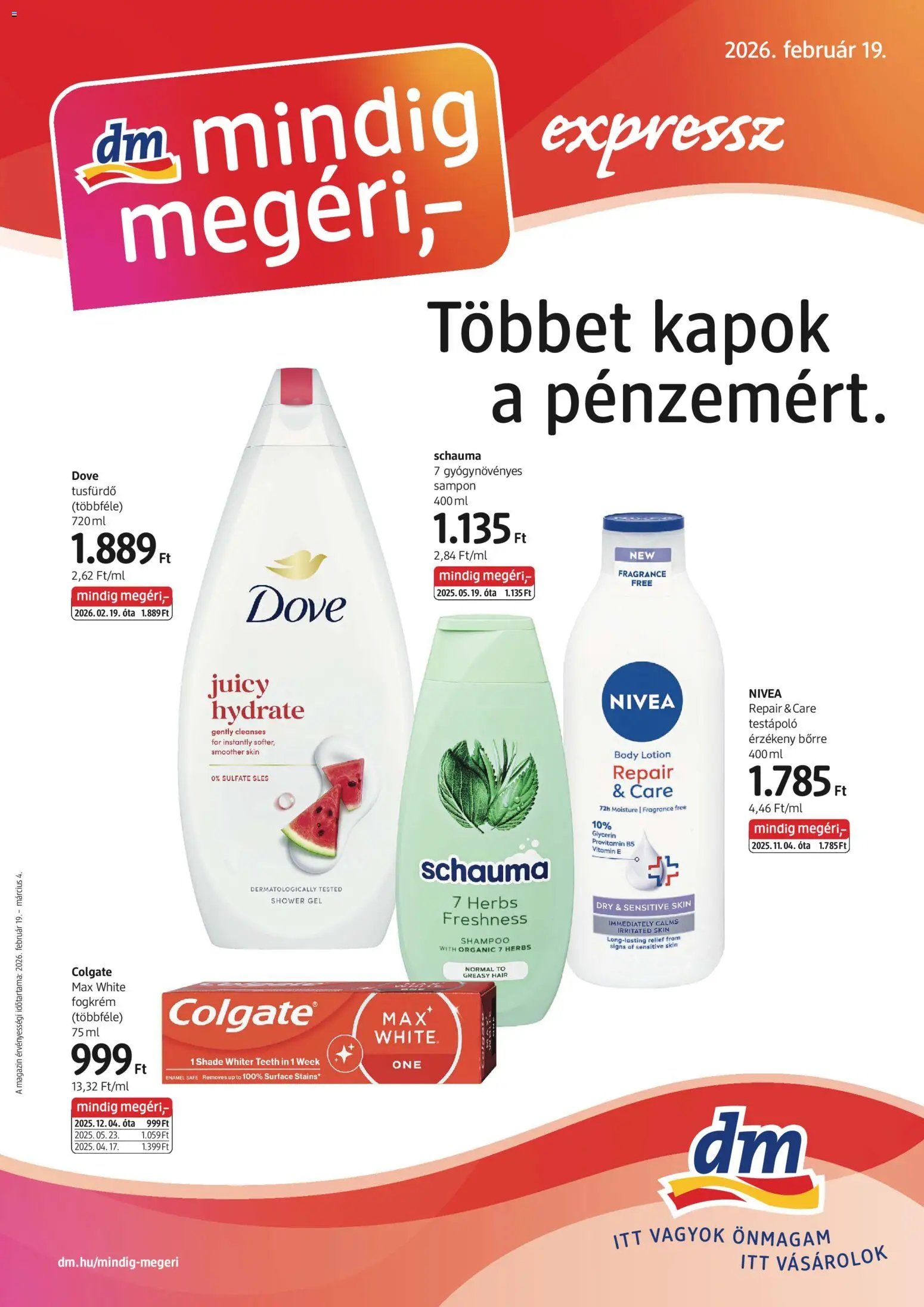 DM Drogerie Markt újság 2026.02.19. Akciós újság DM Drogerie Markt (2026-02-19 - 2026-03-04)