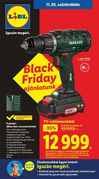 Lidl újság 2025.11.20. Black Friday - Nonfood kínálatunk (2025-11-20 - 2025-11-26)