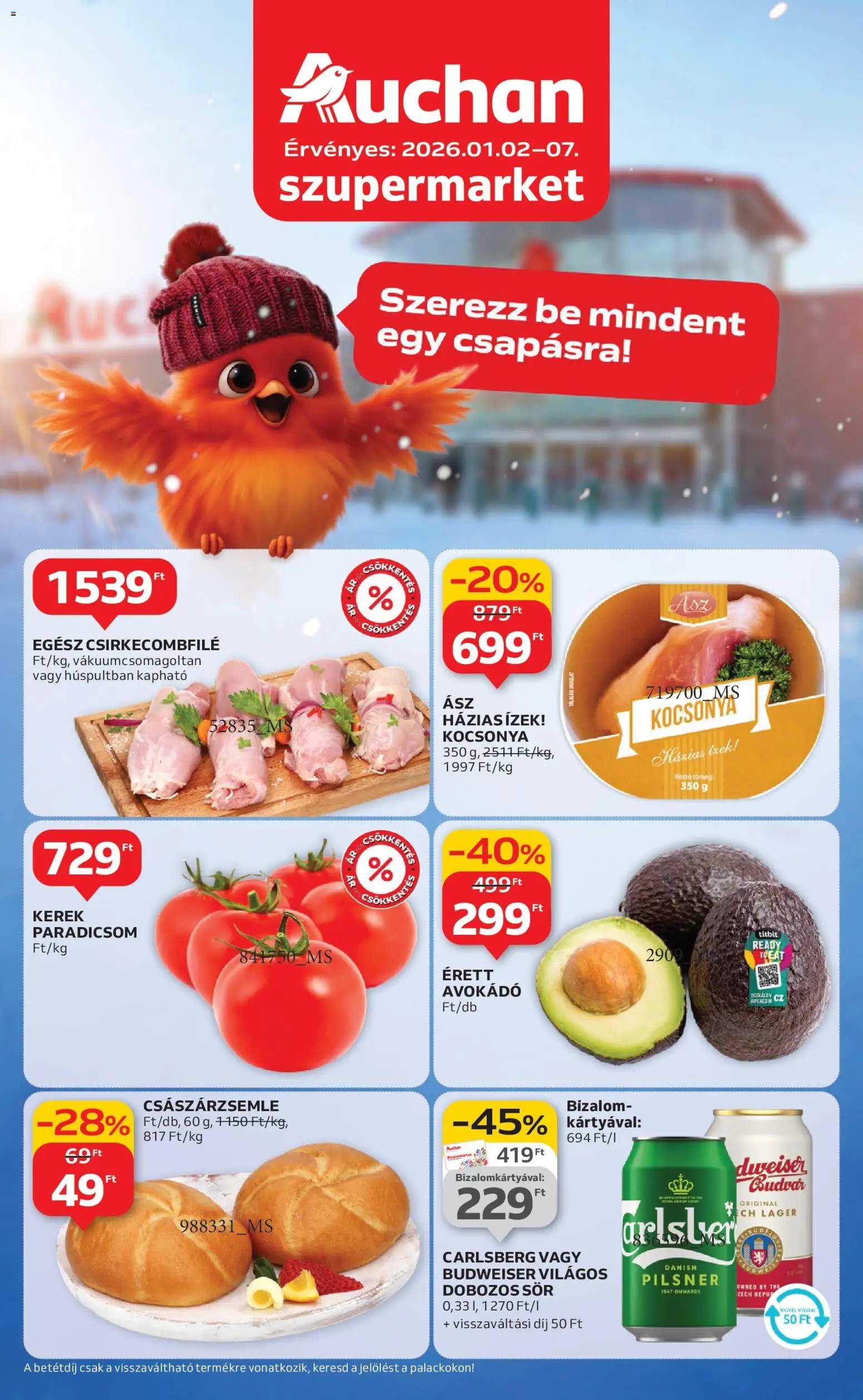Auchan újság 2026.01.02. Szupermarket akciós újság (2026-01-02 - 2026-01-07)