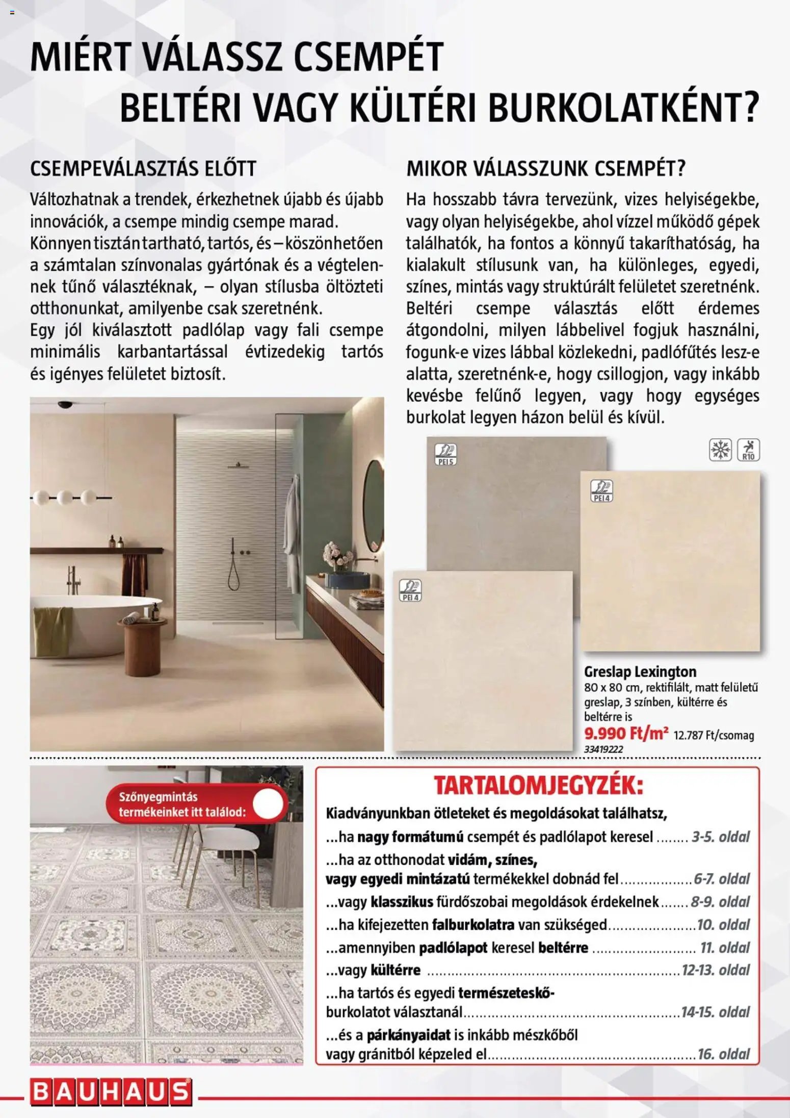 Bauhaus újság 2026.08.19. Bauhaus Csempekatalógus