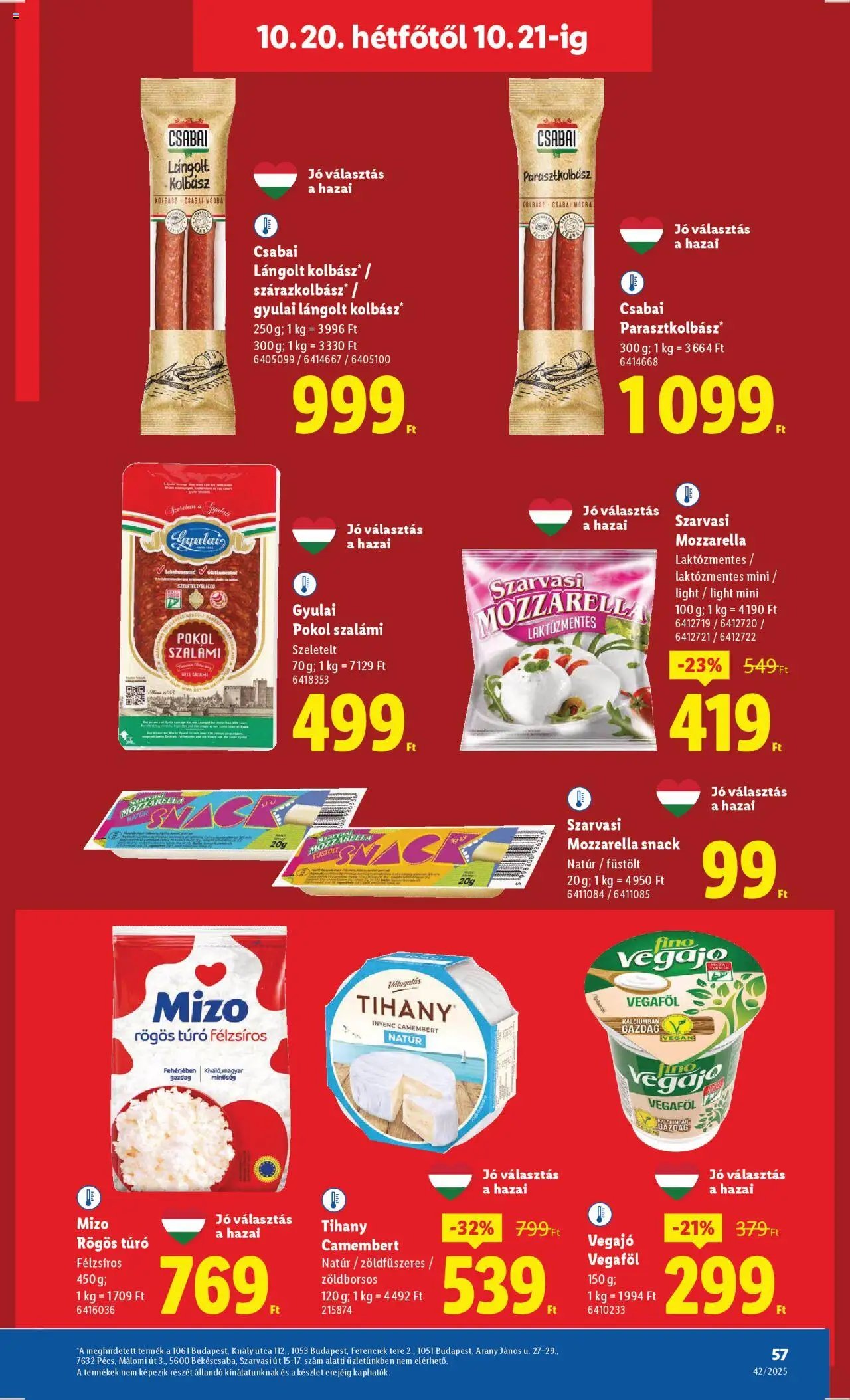 Lidl újság 2025.10.16. Akciós újság Lidl (2025-10-16 - 2025-10-21)