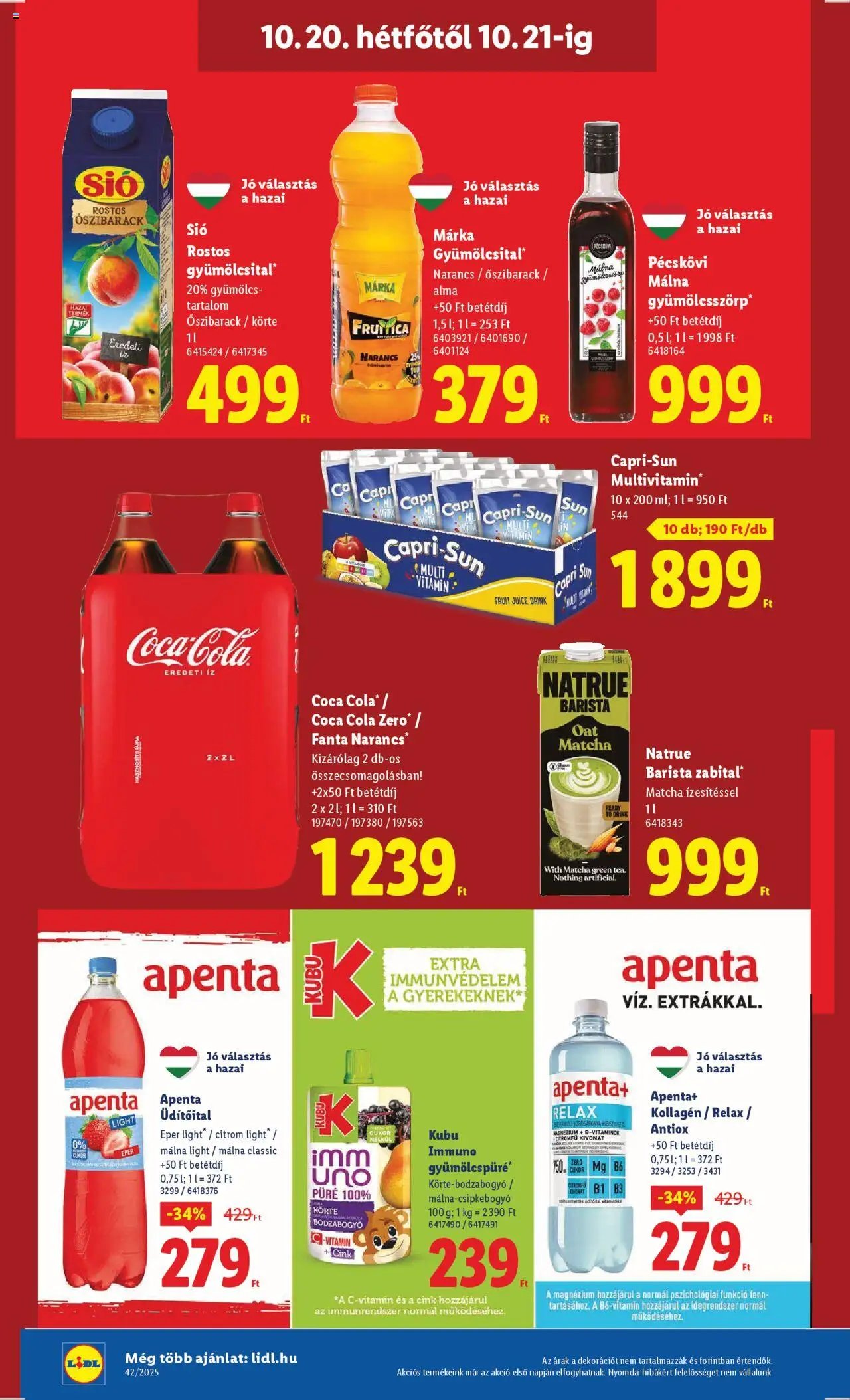 Lidl újság 2025.10.16. Akciós újság Lidl (2025-10-16 - 2025-10-21)