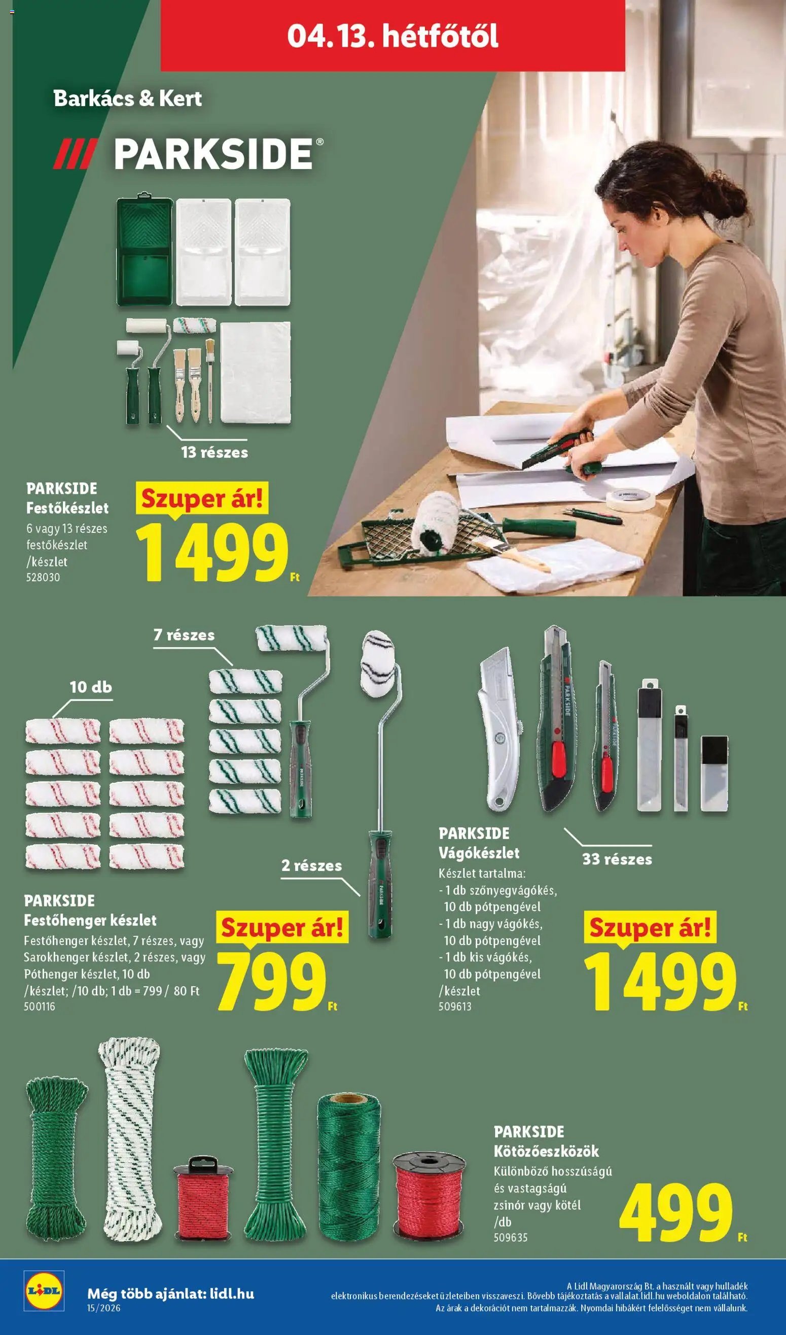 Lidl újság 2026.04.09. Lidl Nonfood kínálatunk (2026-04-09 - 2026-04-15)