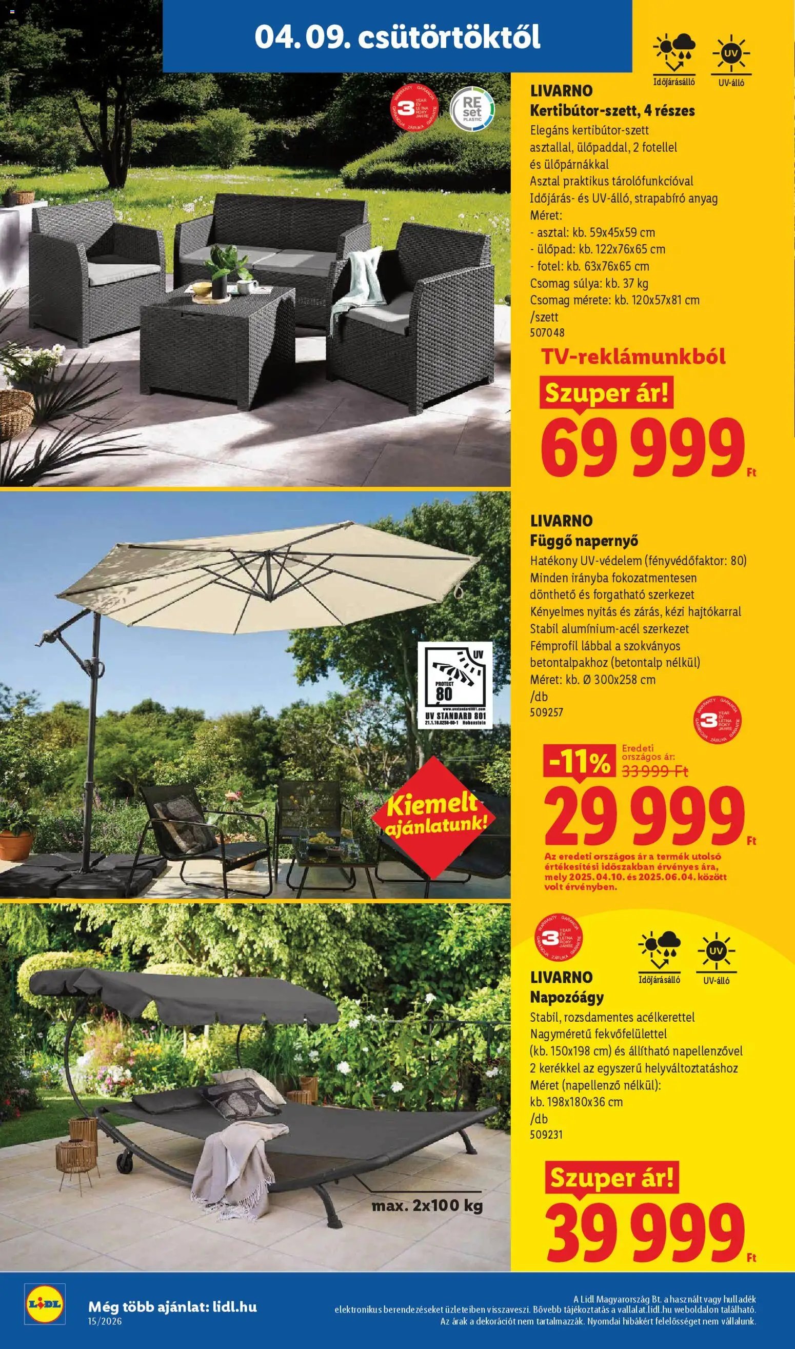 Lidl újság 2026.04.09. Lidl Nonfood kínálatunk (2026-04-09 - 2026-04-15)