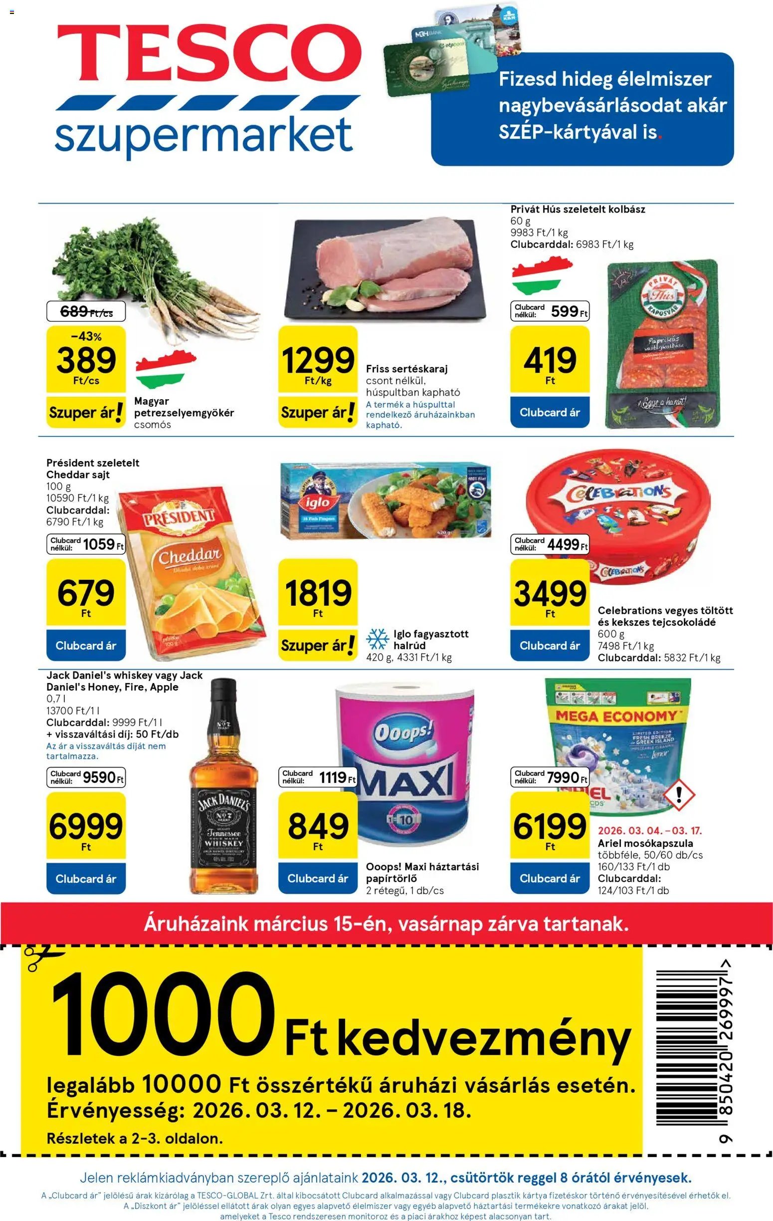Tesco újság 2026.03.12. Tesco Szupermarket akciós újság (2026-03-12 - 2026-03-18)