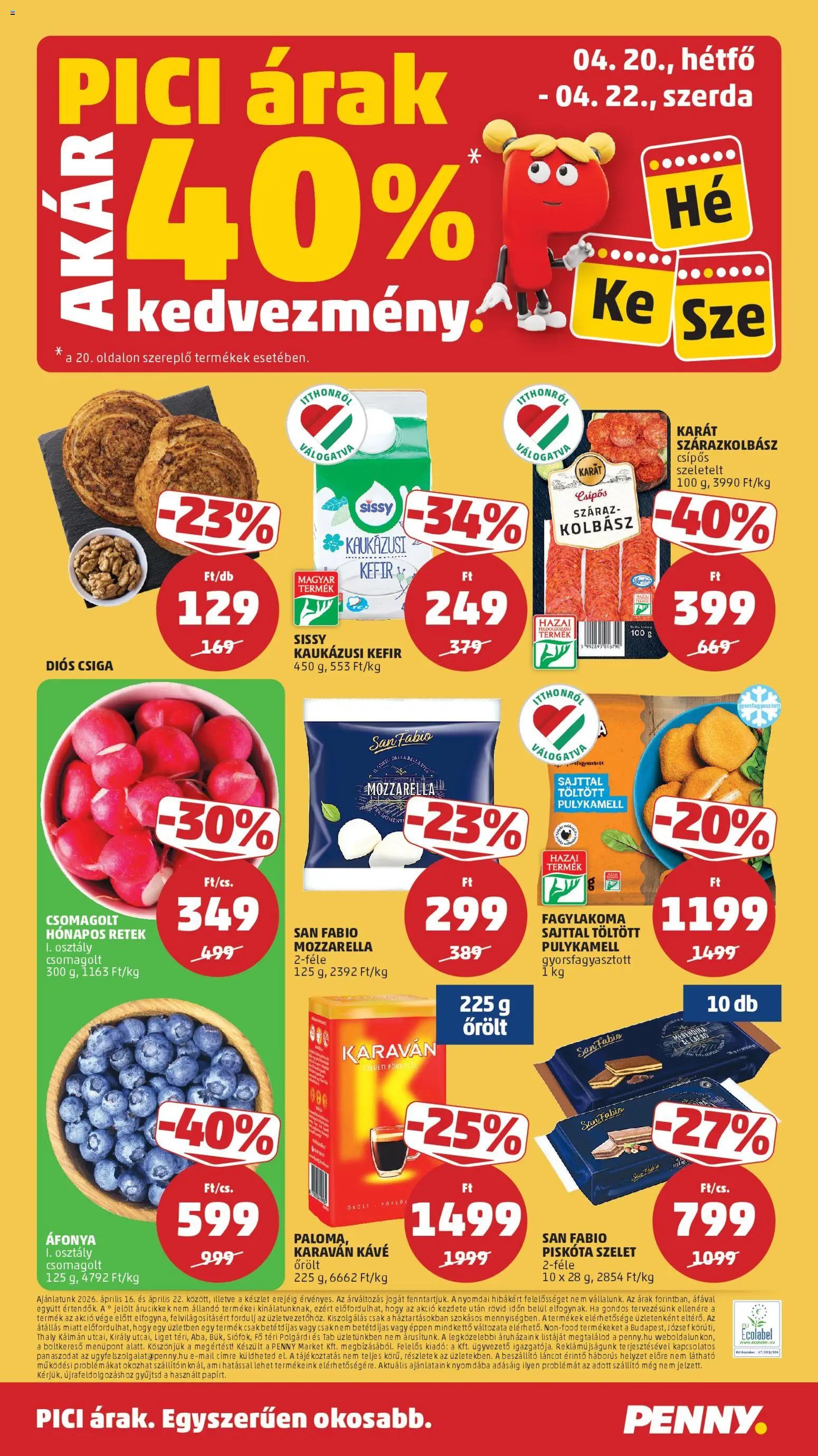 PENNY újság 2026.04.16. PENNY akciós újság (2026-04-16 - 2026-04-22)