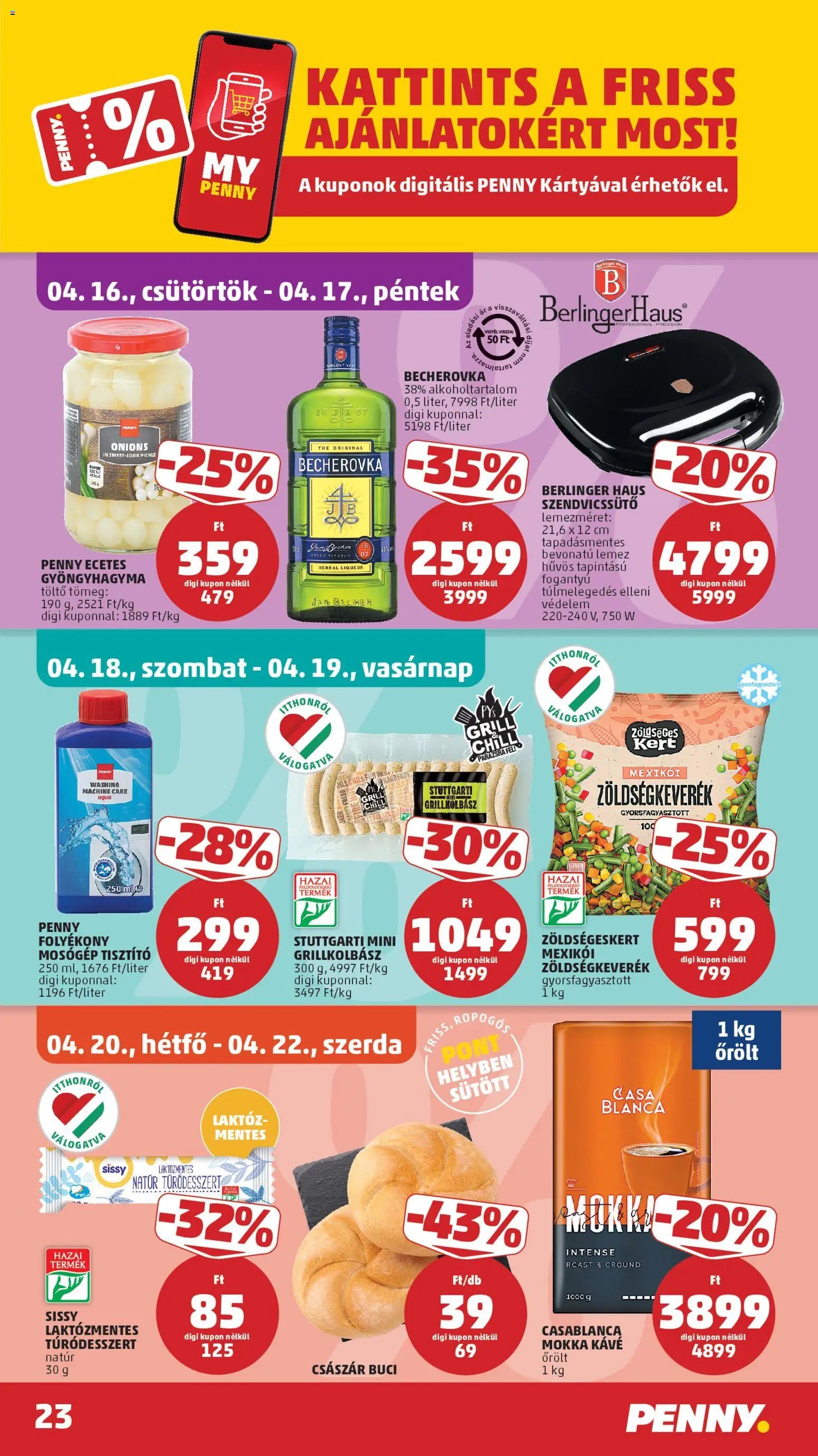 PENNY újság 2026.04.16. PENNY akciós újság (2026-04-16 - 2026-04-22)