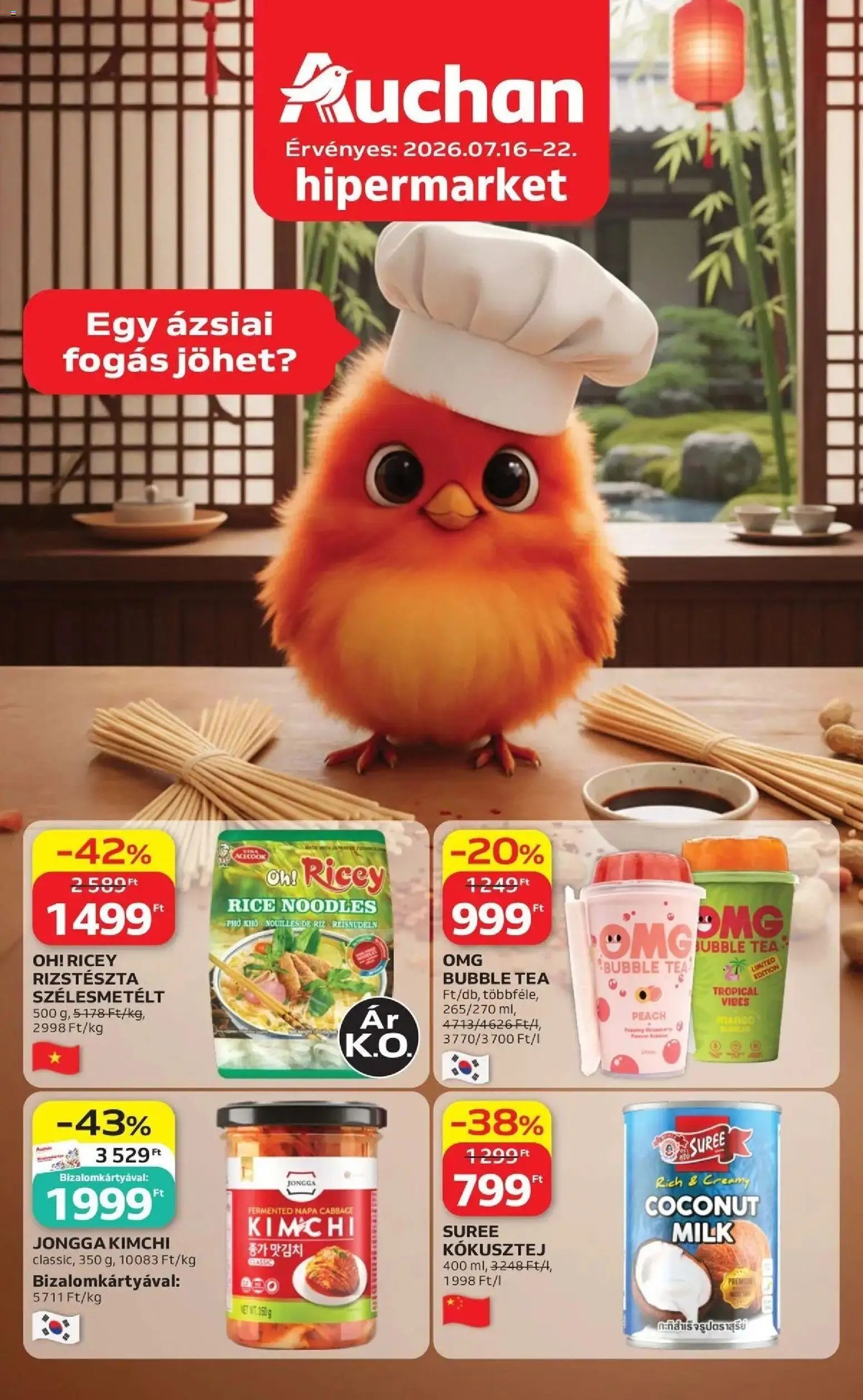 Auchan újság 2026.07.16. Auchan Ázsiai ajánlataink Székesfehérvár