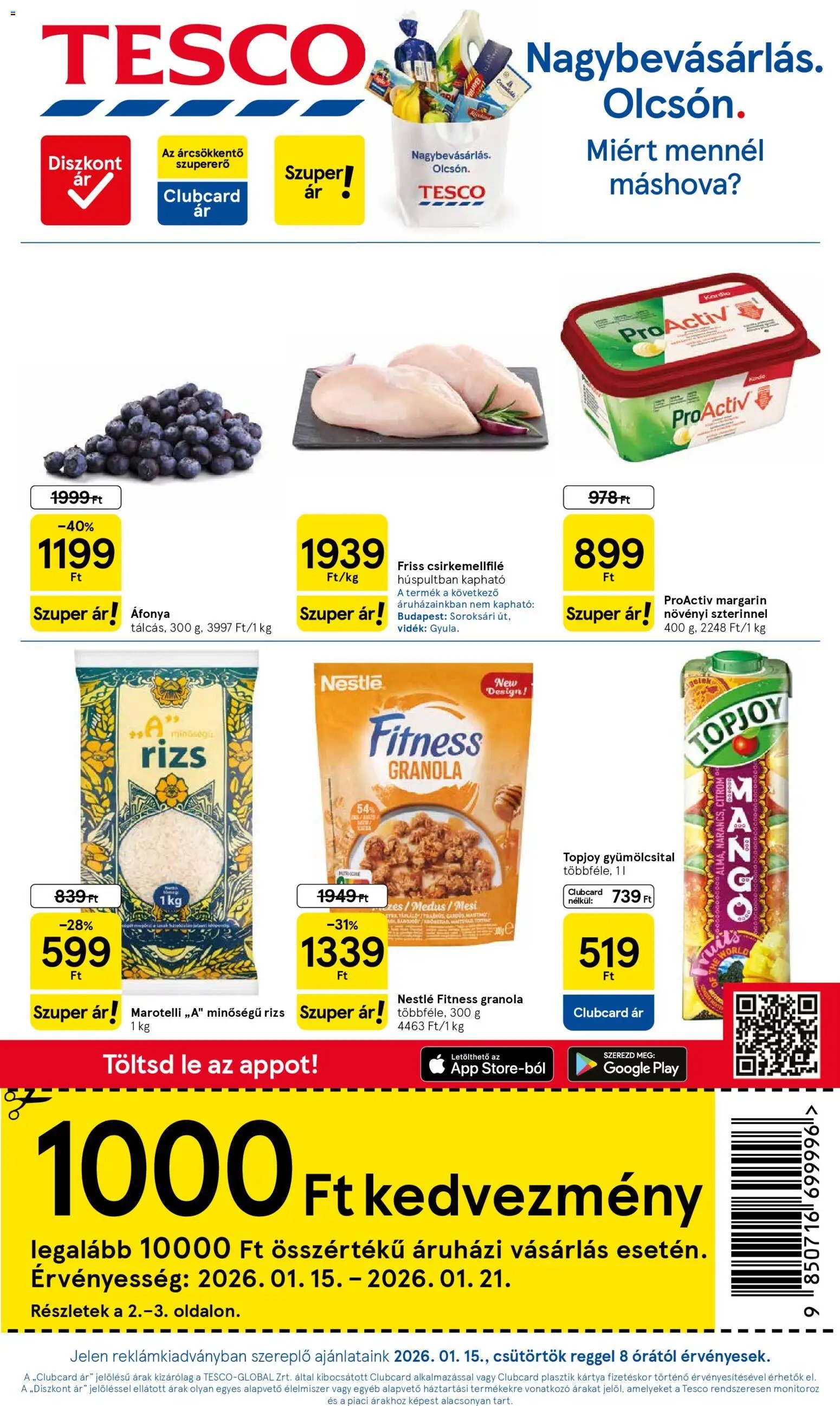 Tesco újság 2026.01.15. Akciós újság Tesco (2026-01-15 - 2026-01-21)