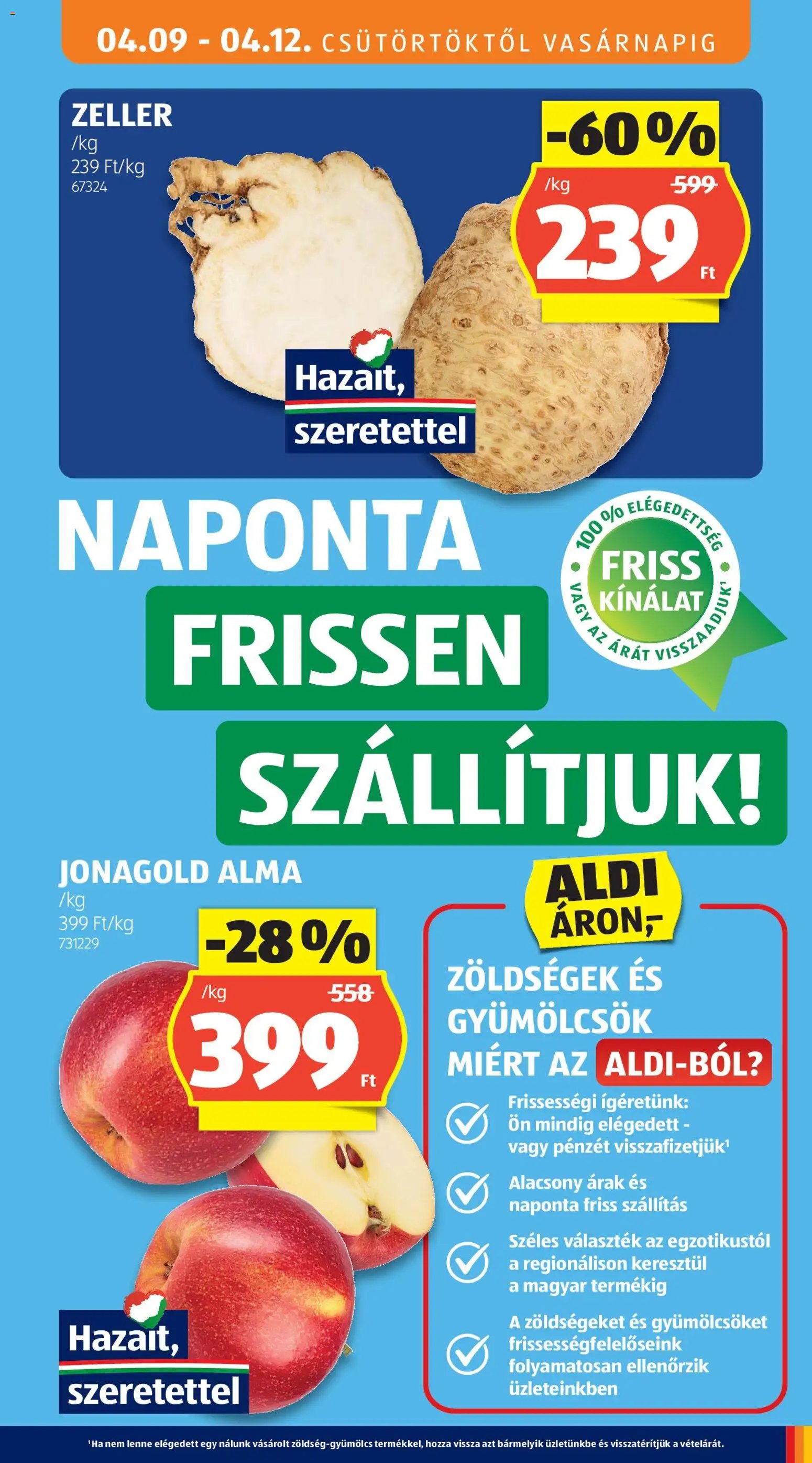 Aldi újság 2026.04.09. Aldi akciós újság (2026-04-09 - 2026-04-15)