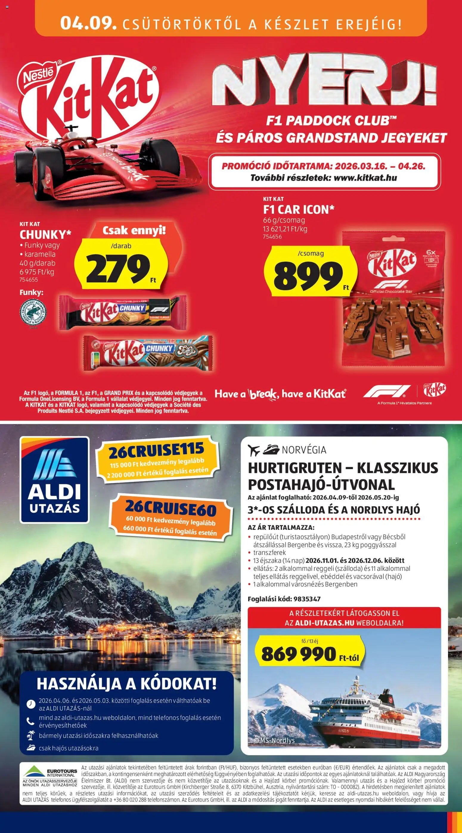 Aldi újság 2026.04.09. Aldi akciós újság (2026-04-09 - 2026-04-15)