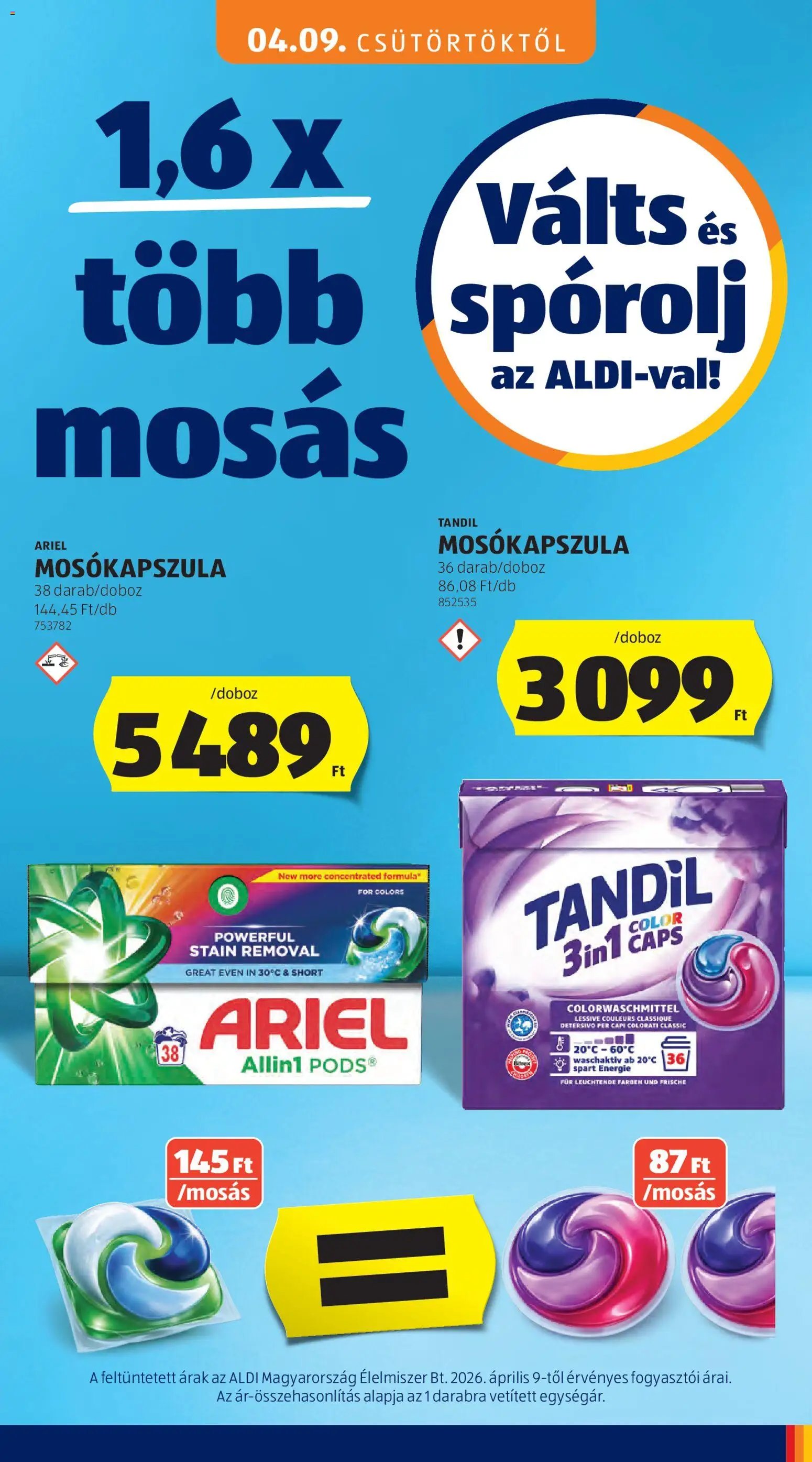 Aldi újság 2026.04.09. Aldi akciós újság (2026-04-09 - 2026-04-15)