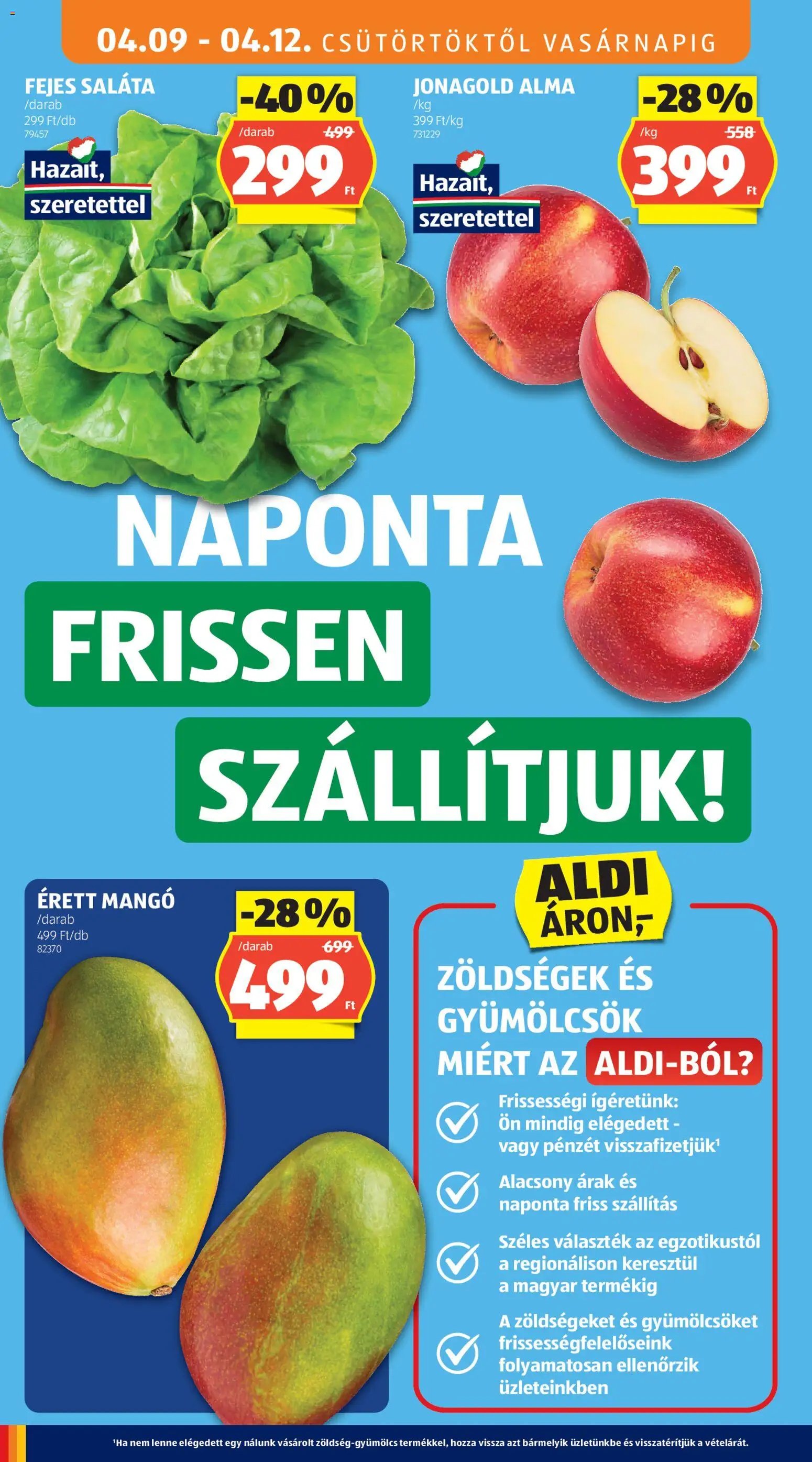 Aldi újság 2026.04.09. Aldi akciós újság (2026-04-09 - 2026-04-15)