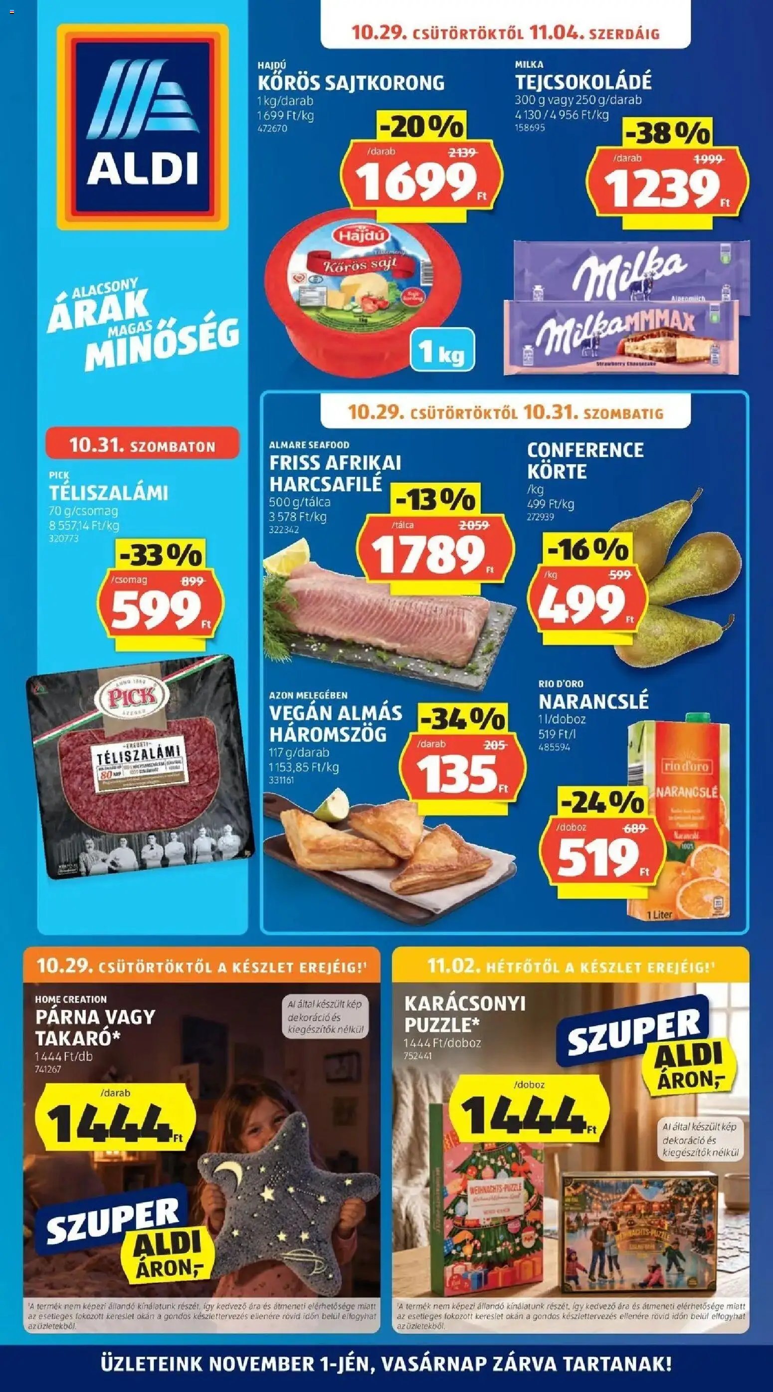 Aldi aktuális akciós újság 2026.10.29. - lapozható formában szórólap ✳️