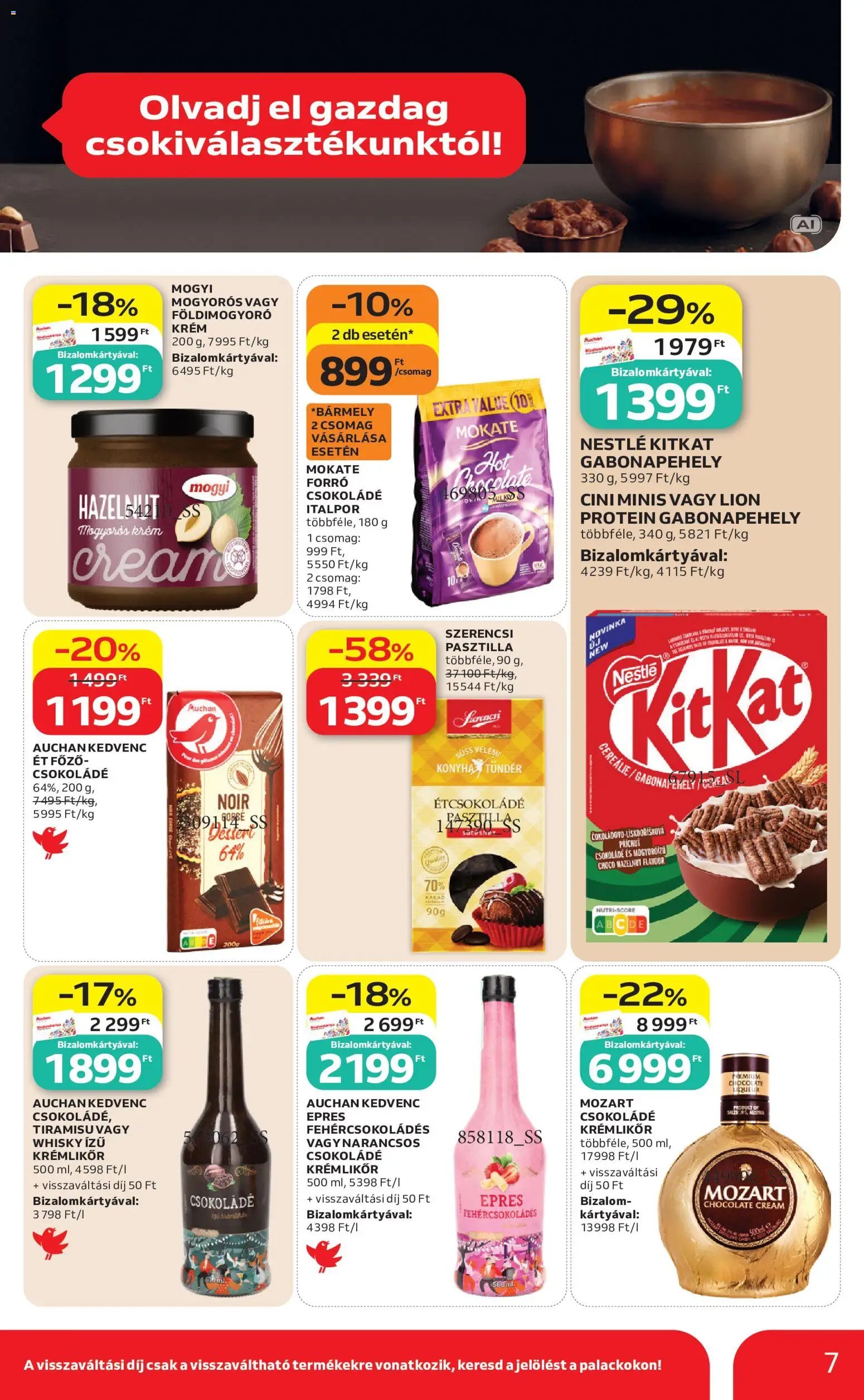 Auchan újság 2026.10.08. Auchan Csokoládé ajánlatok