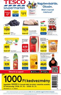 Tesco újság 2026.01.15. Szupermarket akciós újság (2026-01-15 - 2026-01-21)