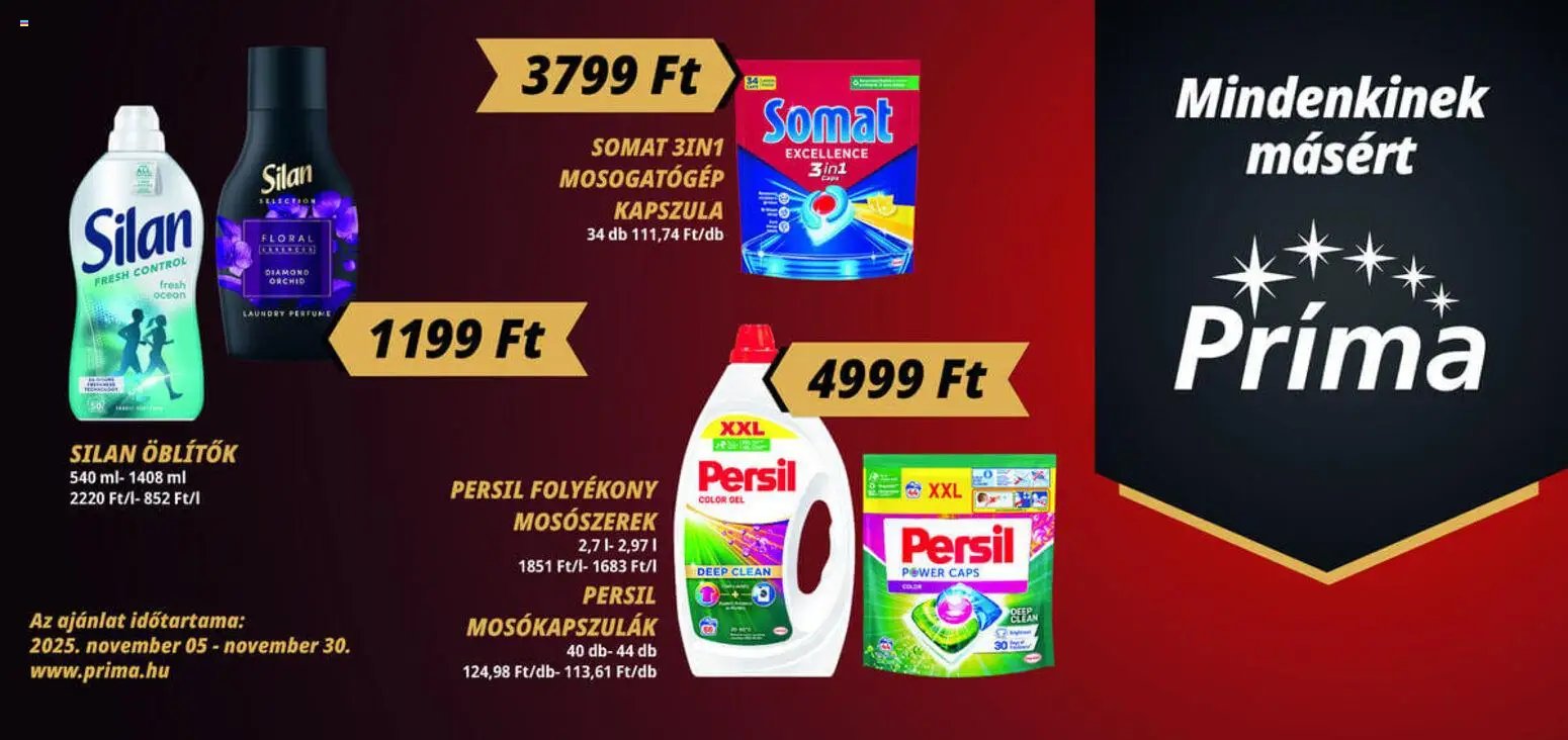 CBA Príma újság 2025.11.05. Aktuális óriásplakátok (2025-11-05 - 2025-11-30)
