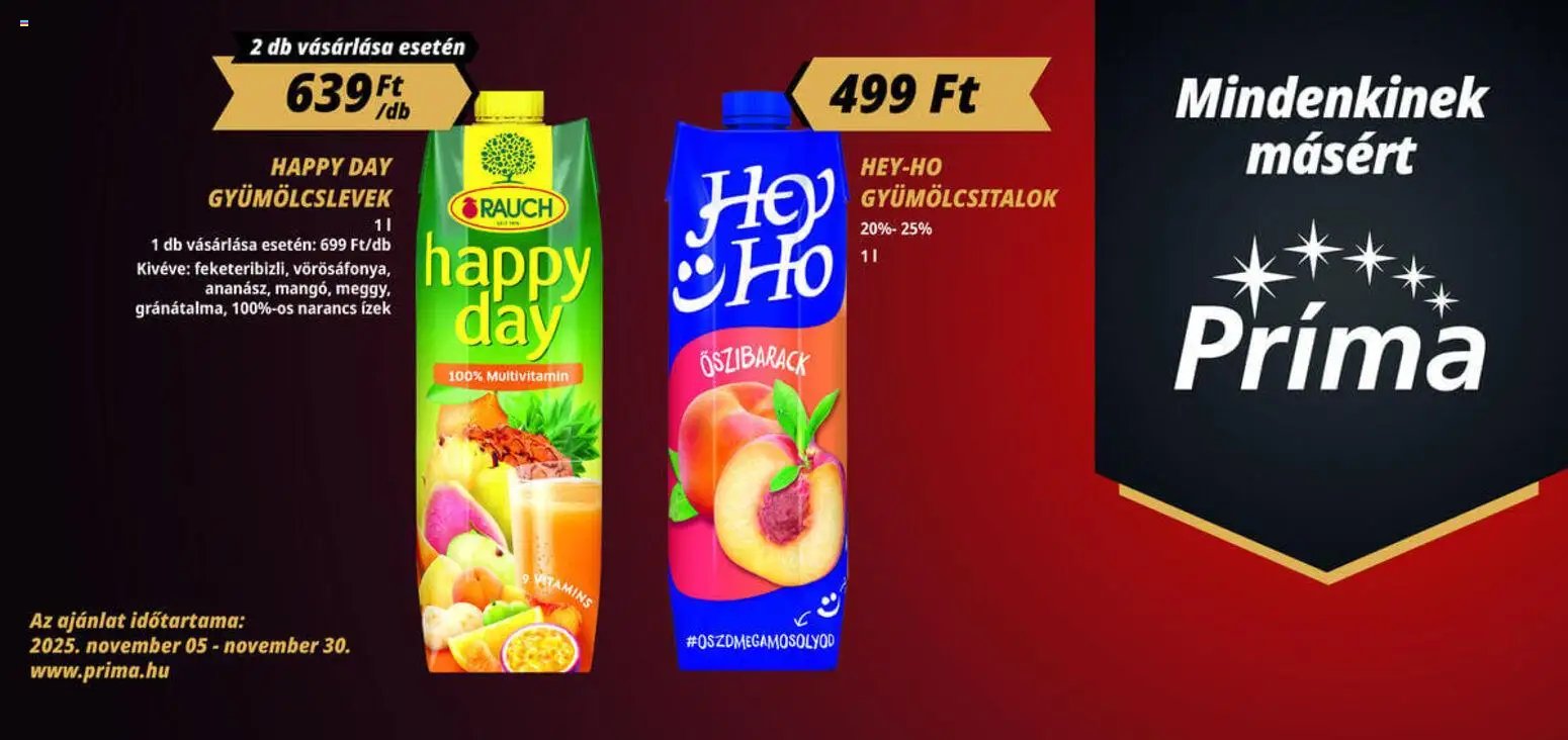 CBA Príma újság 2025.11.05. Aktuális óriásplakátok (2025-11-05 - 2025-11-30)