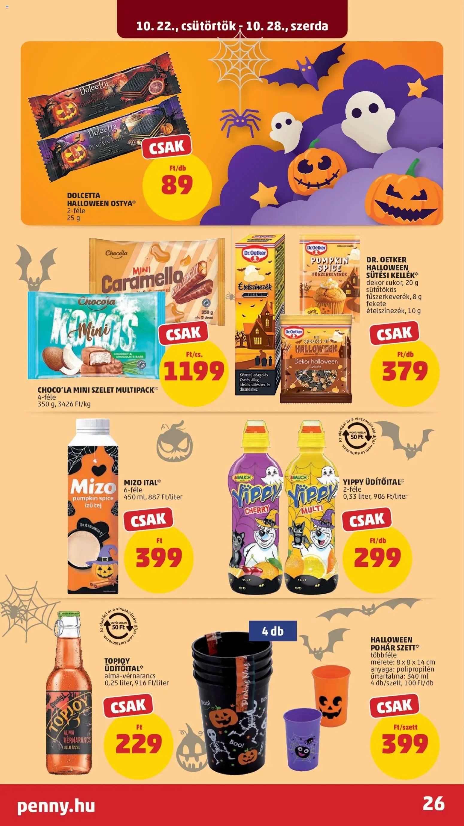 PENNY akciós ujság 2026.10.22. 🎃 HALLOWEEN 🧡