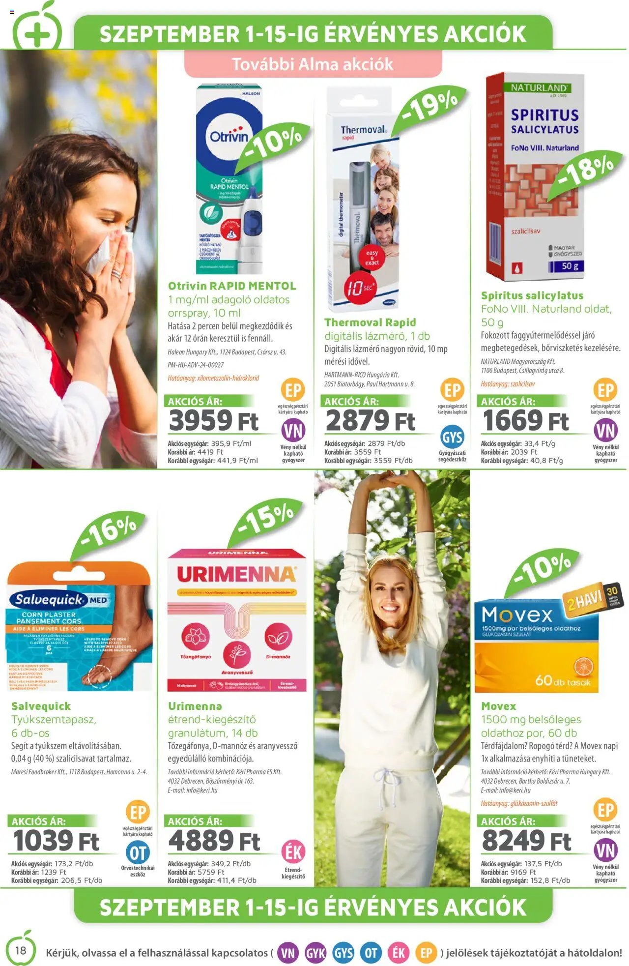 Alma Gyógyszertárak újság 2025.09.01. Akciós újság Alma Gyógyszertárak (2025-09-01 - 2025-09-30)