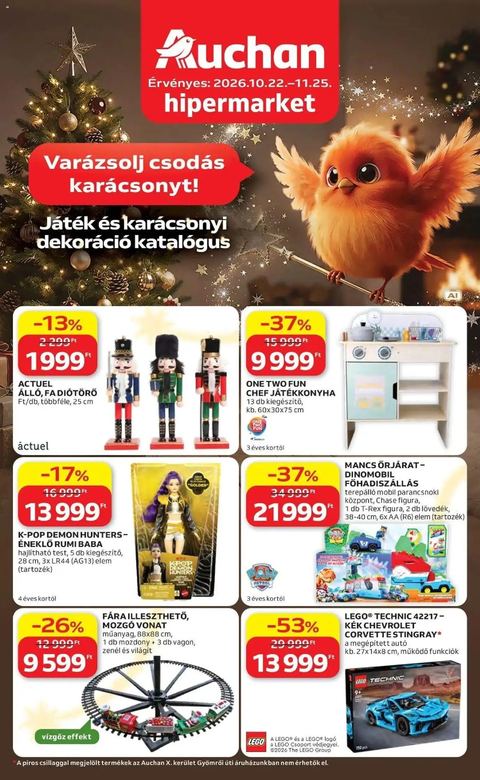 Auchan Karácsonyi ajánlataink Kecskemét 2026.10.22. - lapozható formában szórólap ✳️