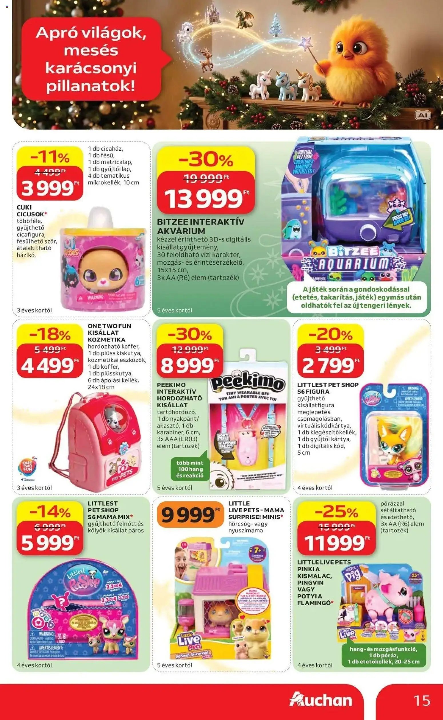 Auchan Karácsonyi ajánlataink Kecskemét 2026.10.22. - lapozható formában szórólap ✳️