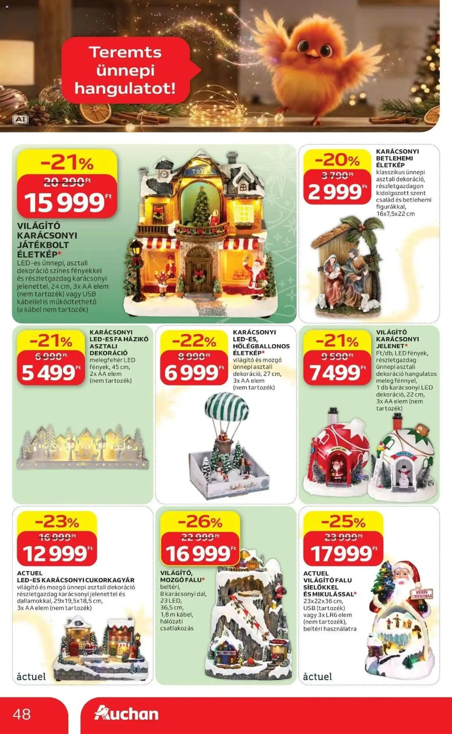 Auchan Karácsonyi ajánlataink Kecskemét 2026.10.22. - lapozható formában szórólap ✳️